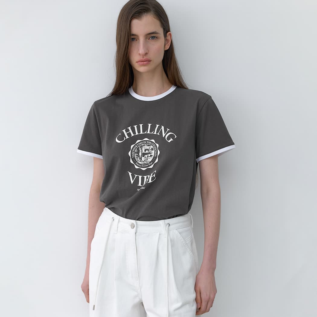 (T-7042)TWO-TONE VIBE TEE