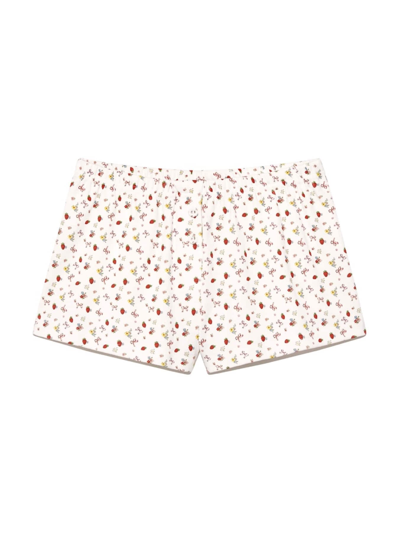 WILD BUTTON SHORTS (STRAWBERRY BOW)
