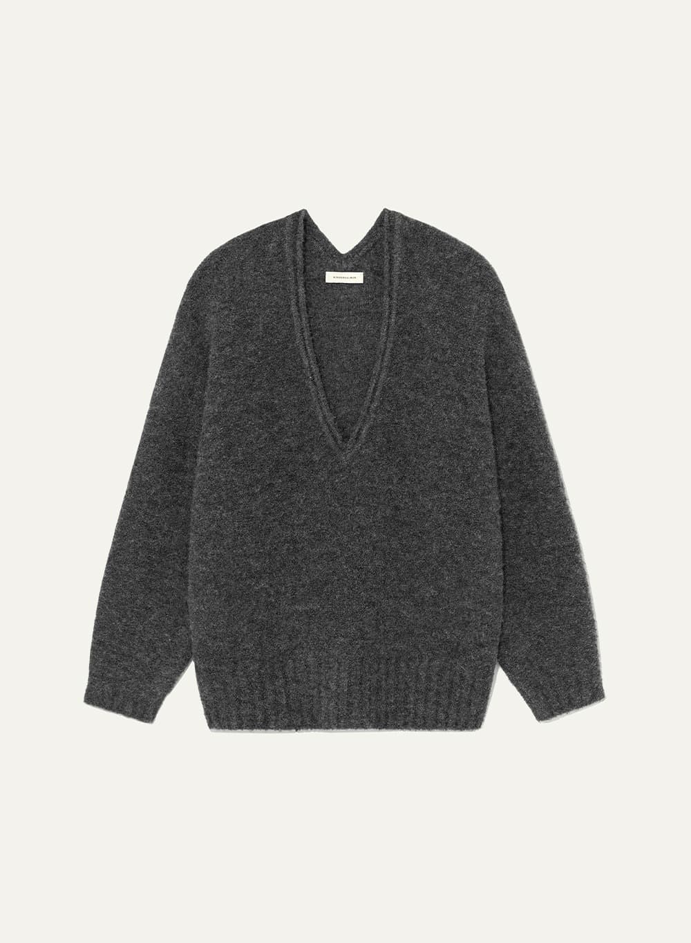 Wool Boucle Knit Charcoal
