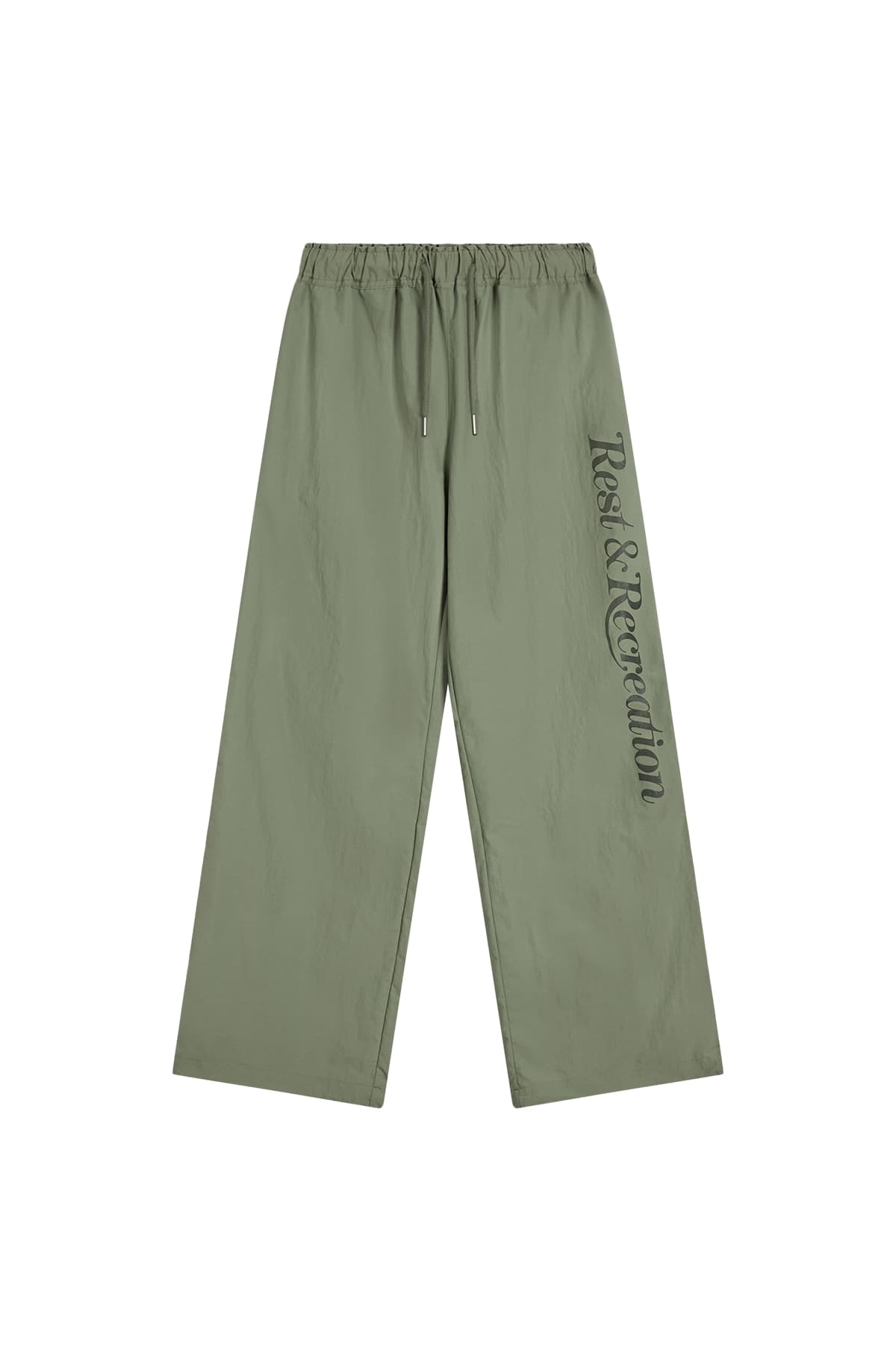 WIDE NYLON PANTS - KHAKI