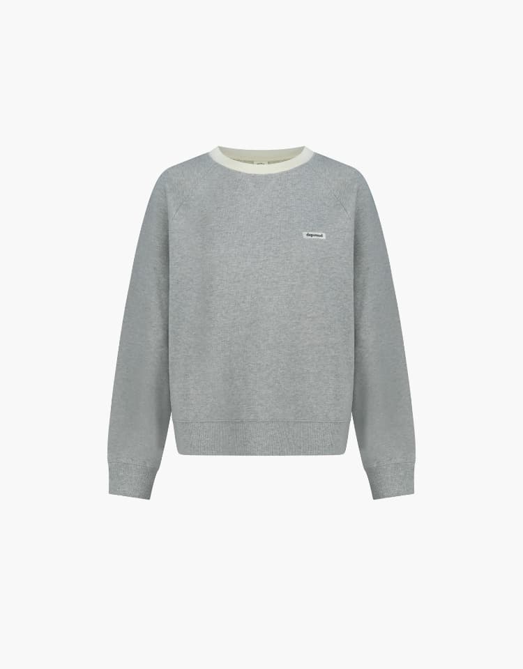 box logo sweatshirt - melange gray