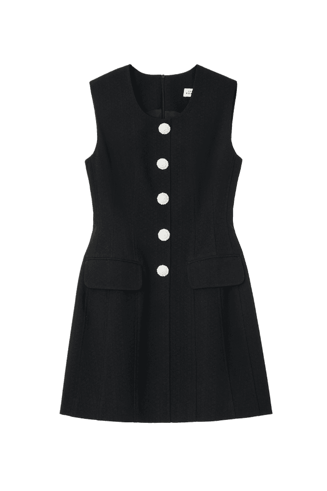 Blossom Jacquard Dress (Black)