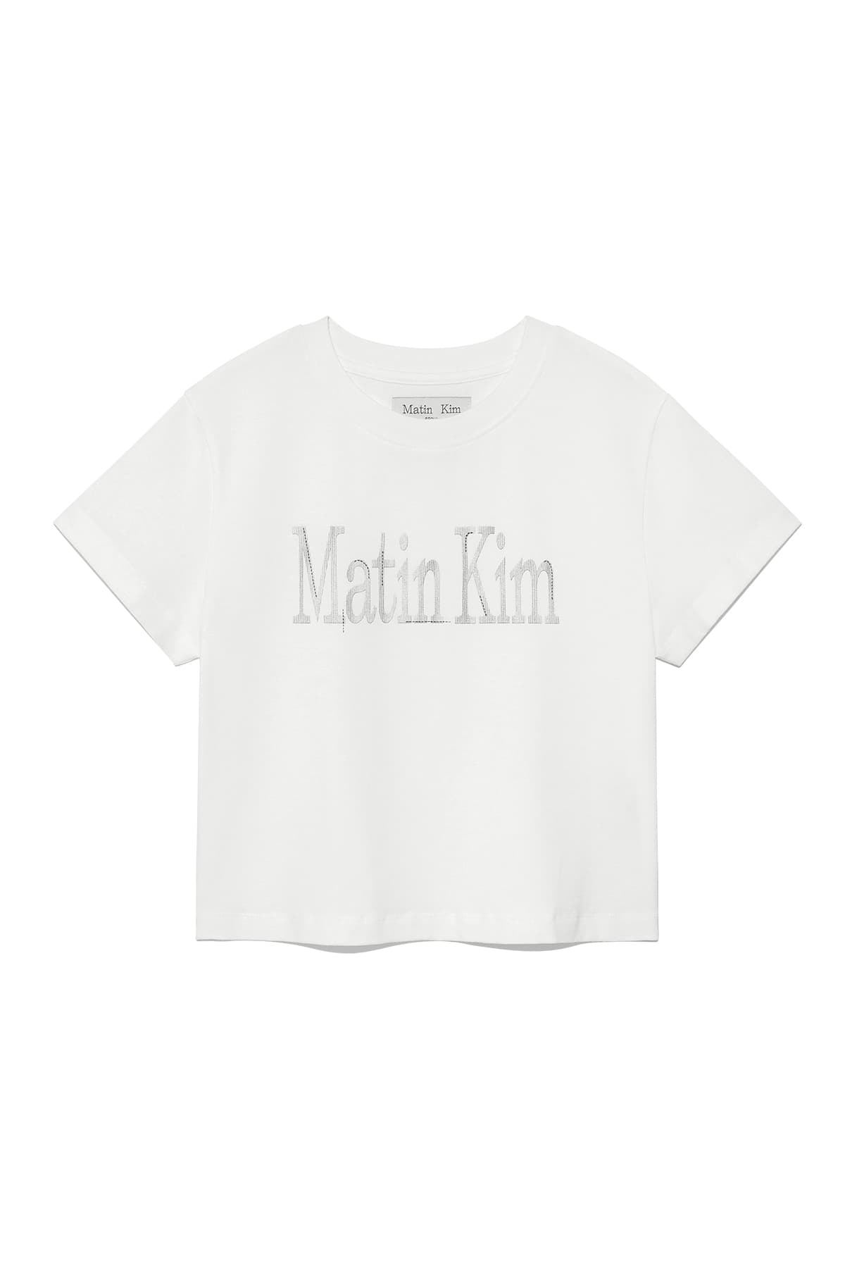 PATTERN ARTWORK LOGO CROP TOP IN WHITE