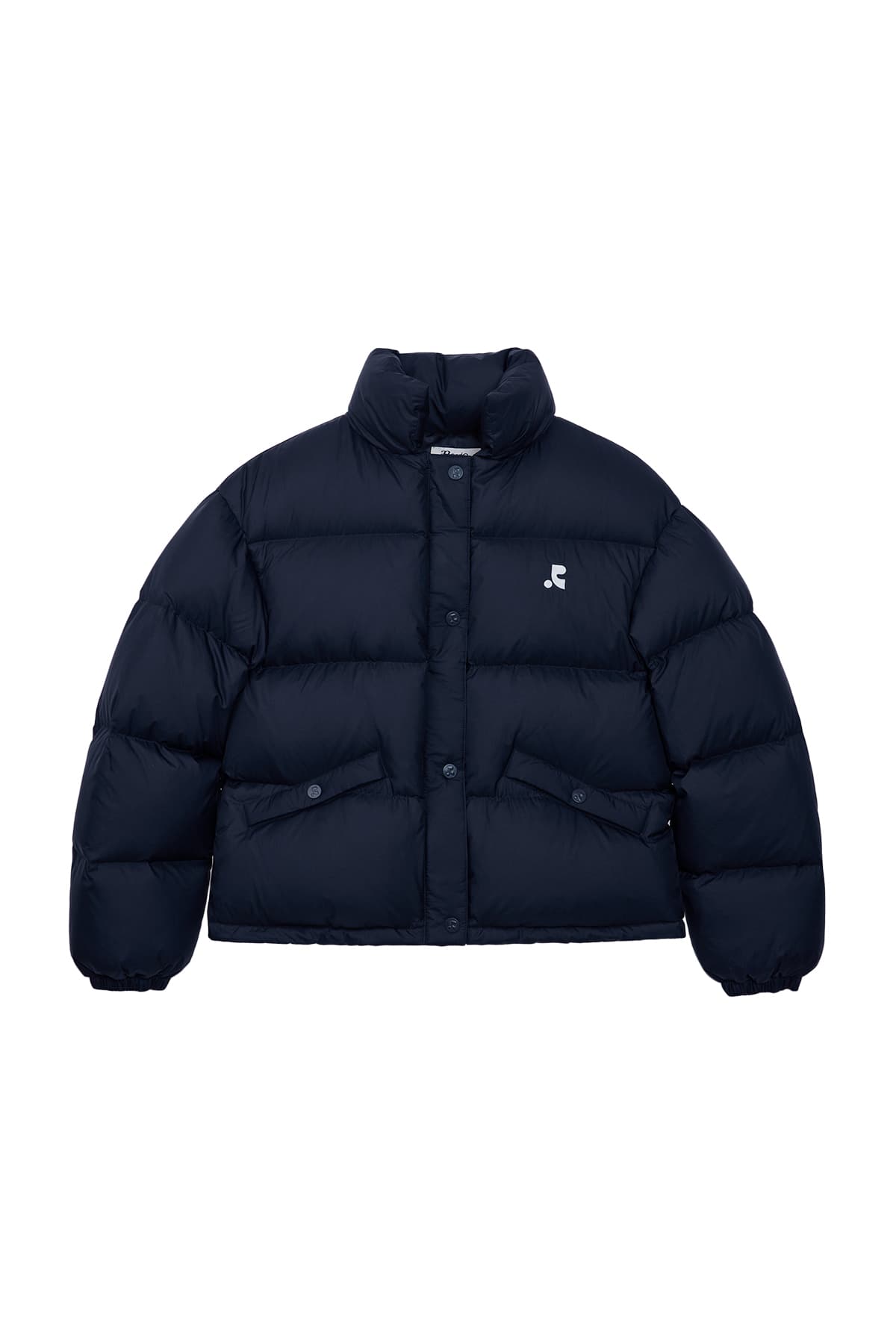 COLLAR DOWN JACKET - NAVY