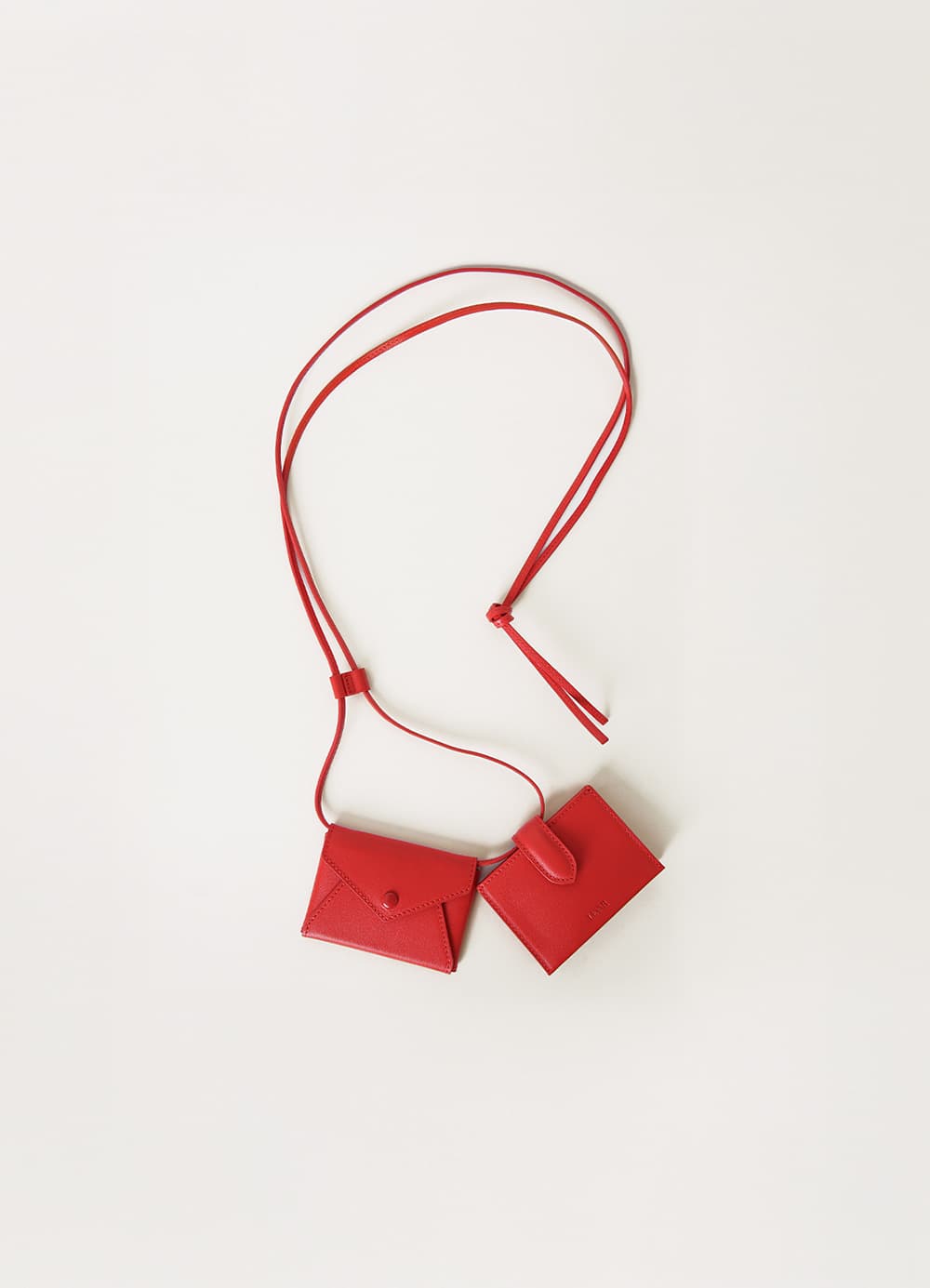 Mini Wallet Leather Belt Bag - Breezy Red