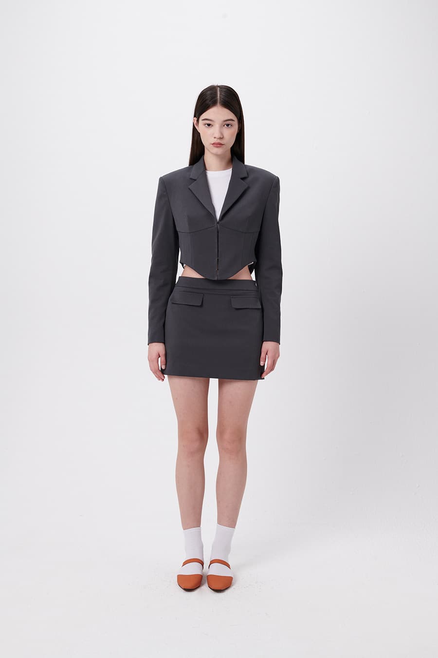 Corset Tailored Jacket - Grey