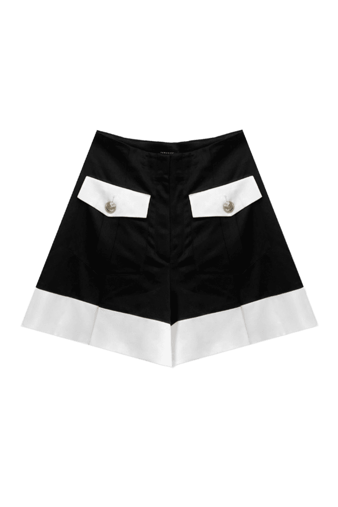 Contrast Luxe Shorts (Black)