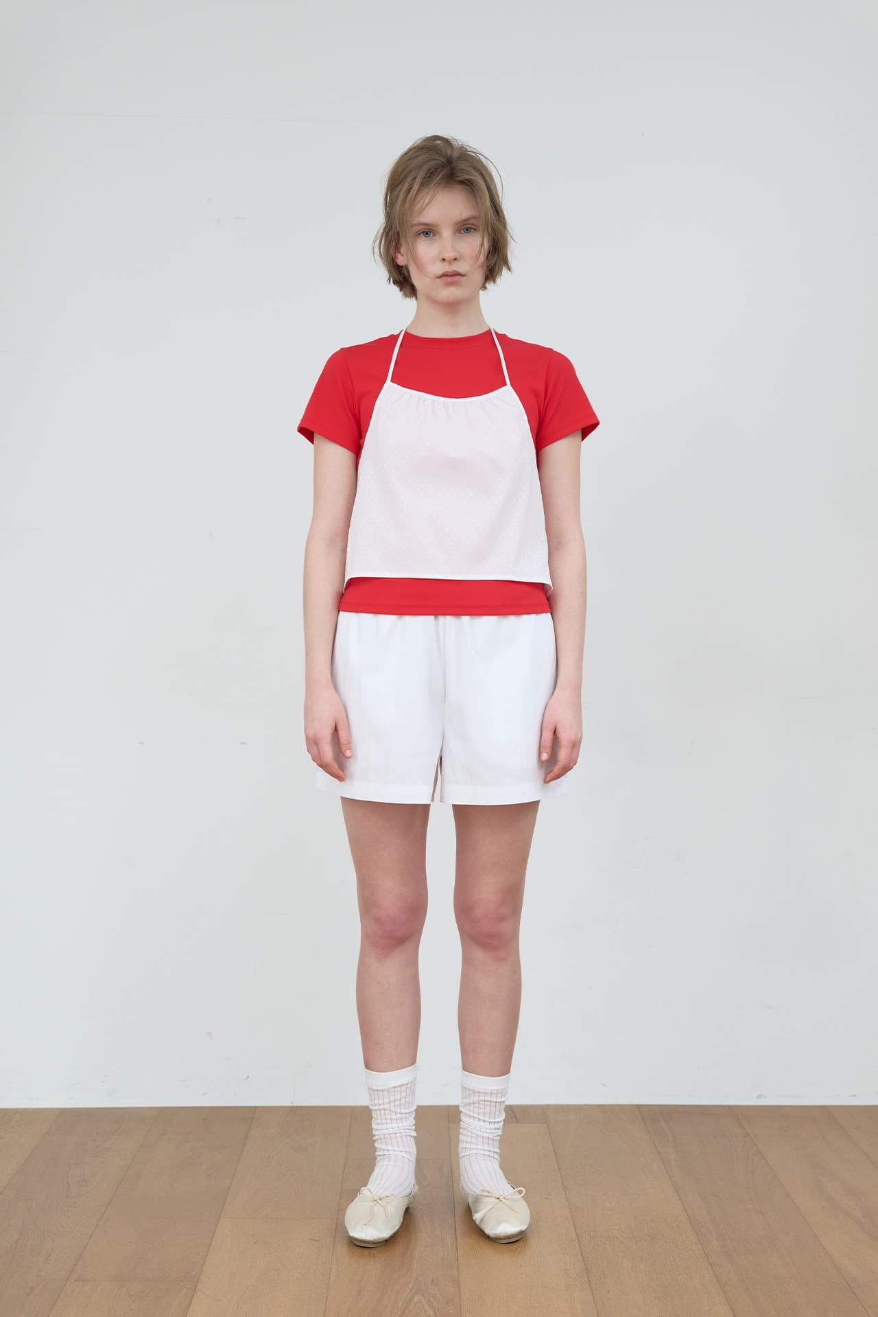 BASIC COTTON SHORTS_WHITE