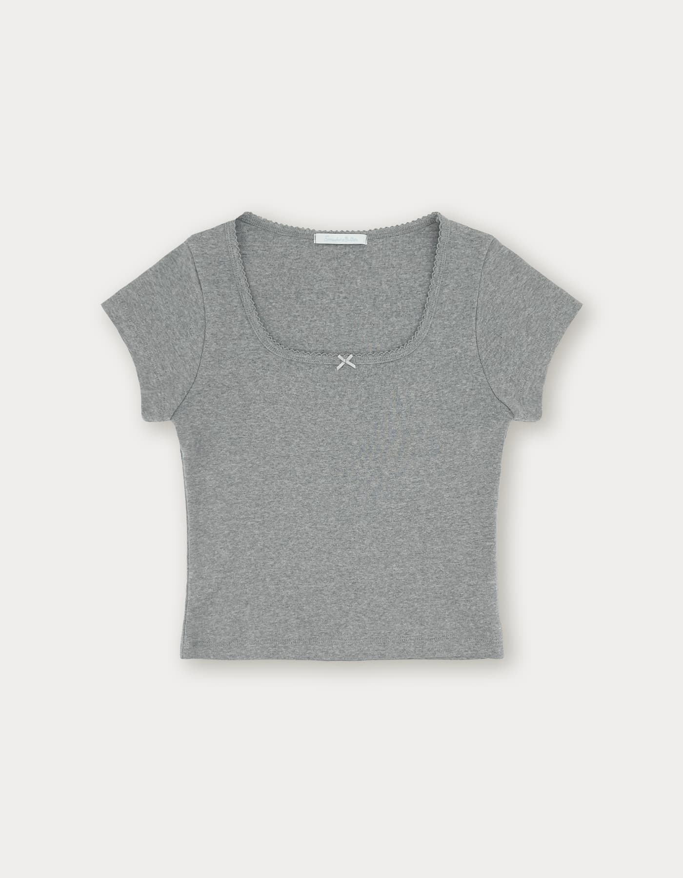 Ribbon Square Top - Grey