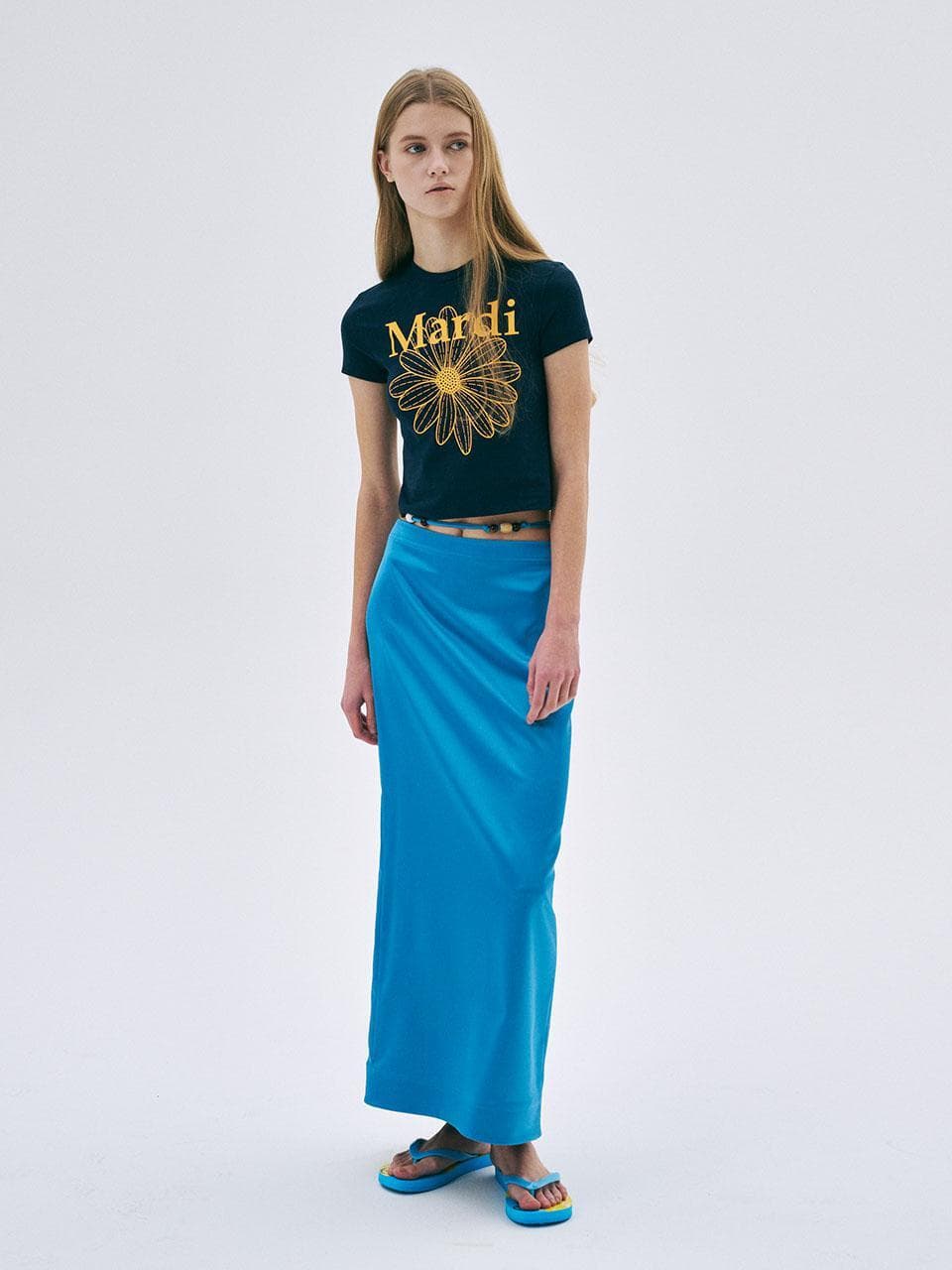 MAXI NATURAL STONE SKIRT_BLUE