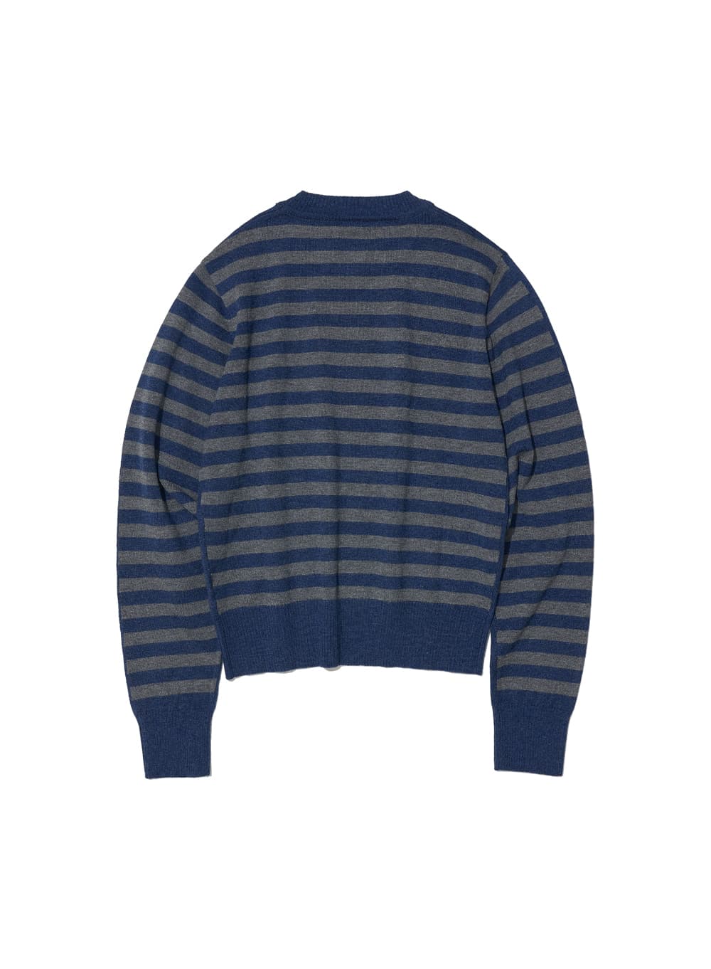 CONTRAST STRIPE KNIT CREWNECK_NAVY
