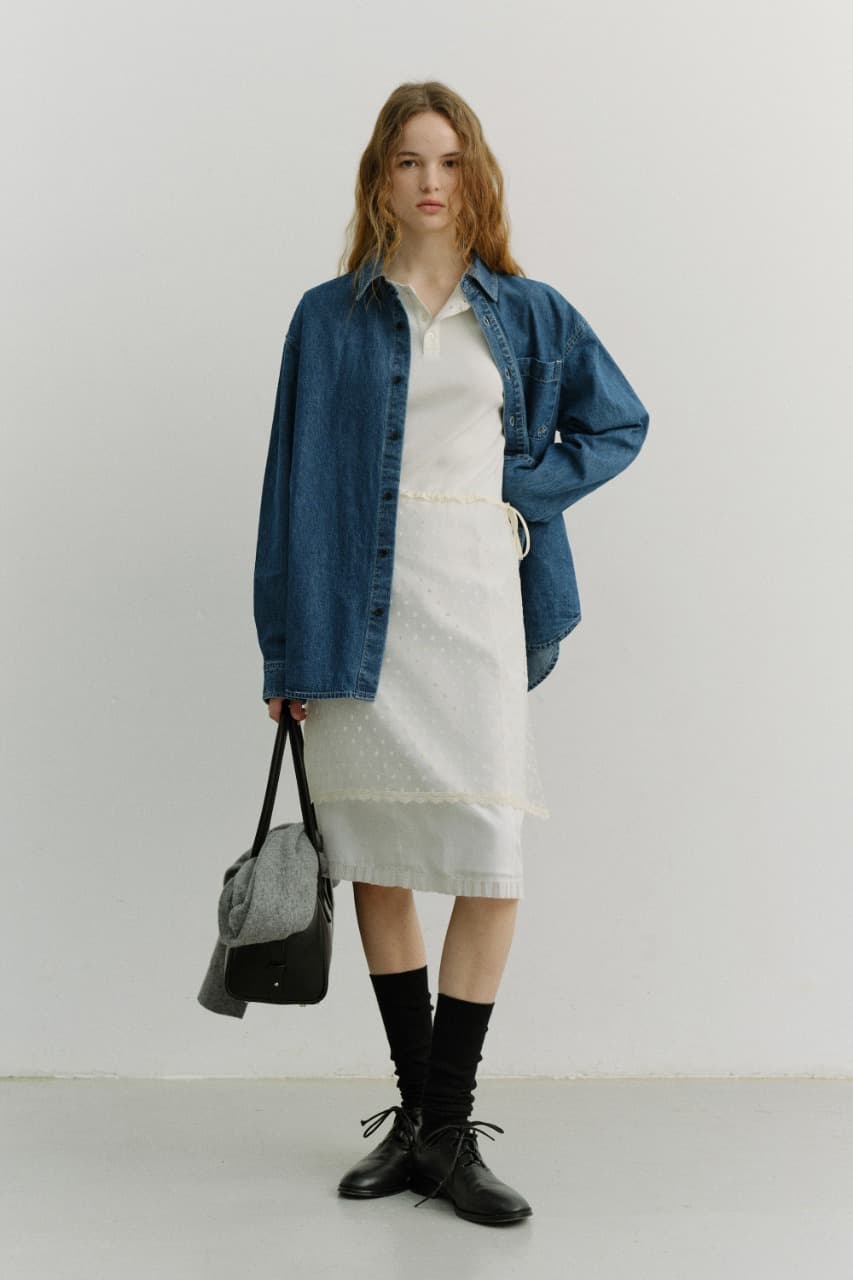 NEEDLEWORK LAYERING SKIRT IVORY_UDSK6A209IV