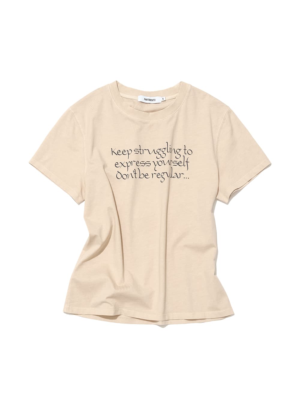 DBR SLOGAN PRINTED SHORT SLEEVE TEE_CREAM