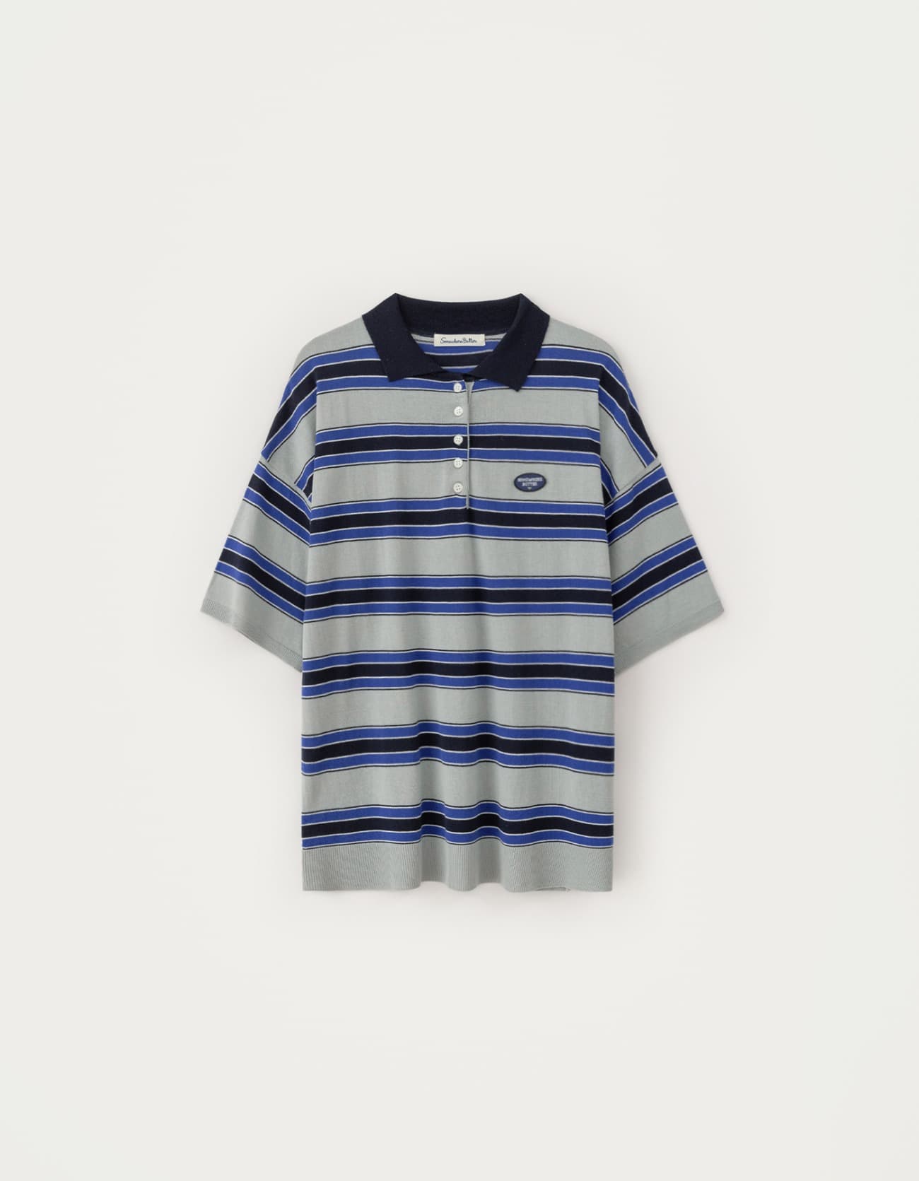 Pepe Wappen Stripe Knit - Grey