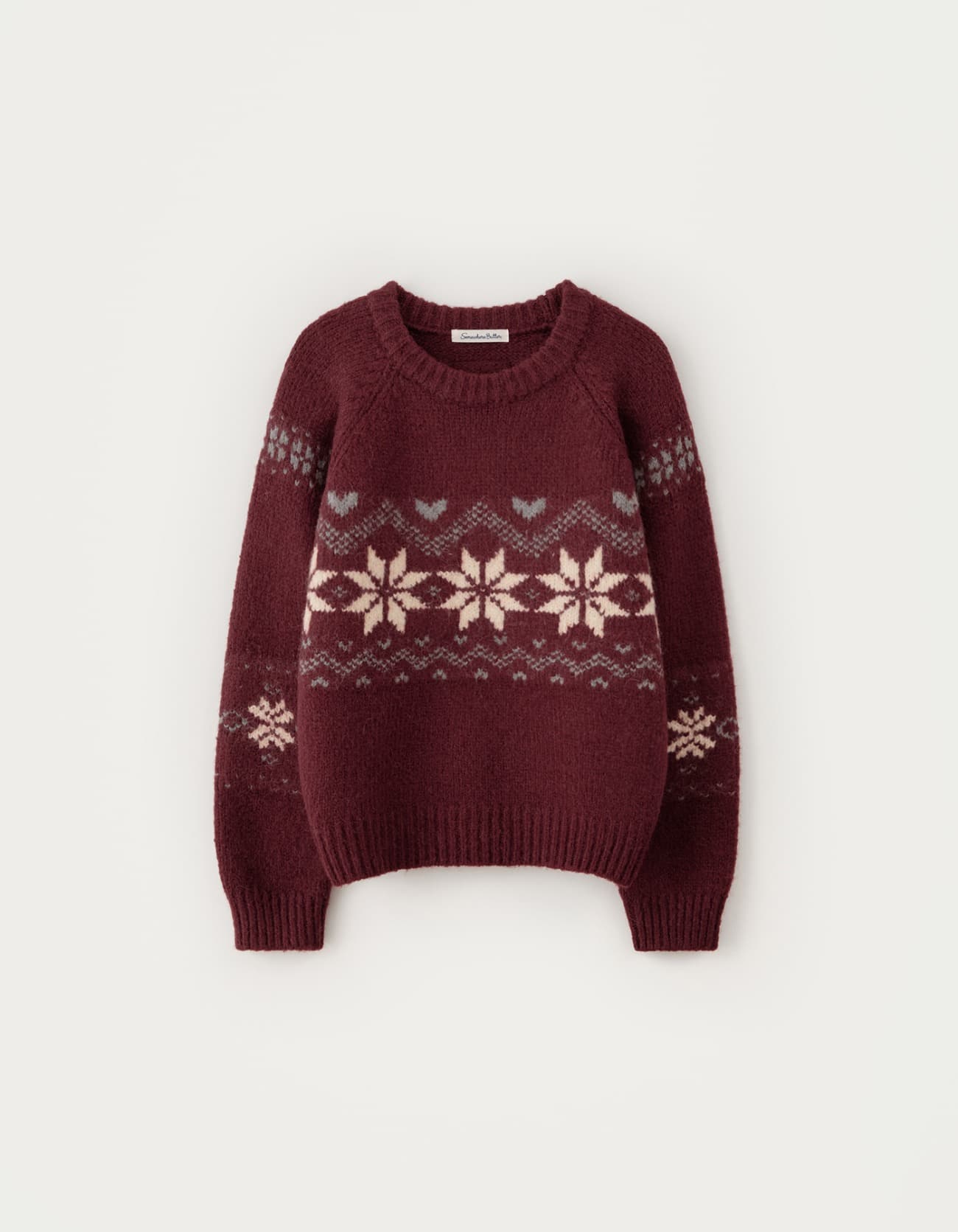 Aro Alpaca Nordic Knit - Burgundy