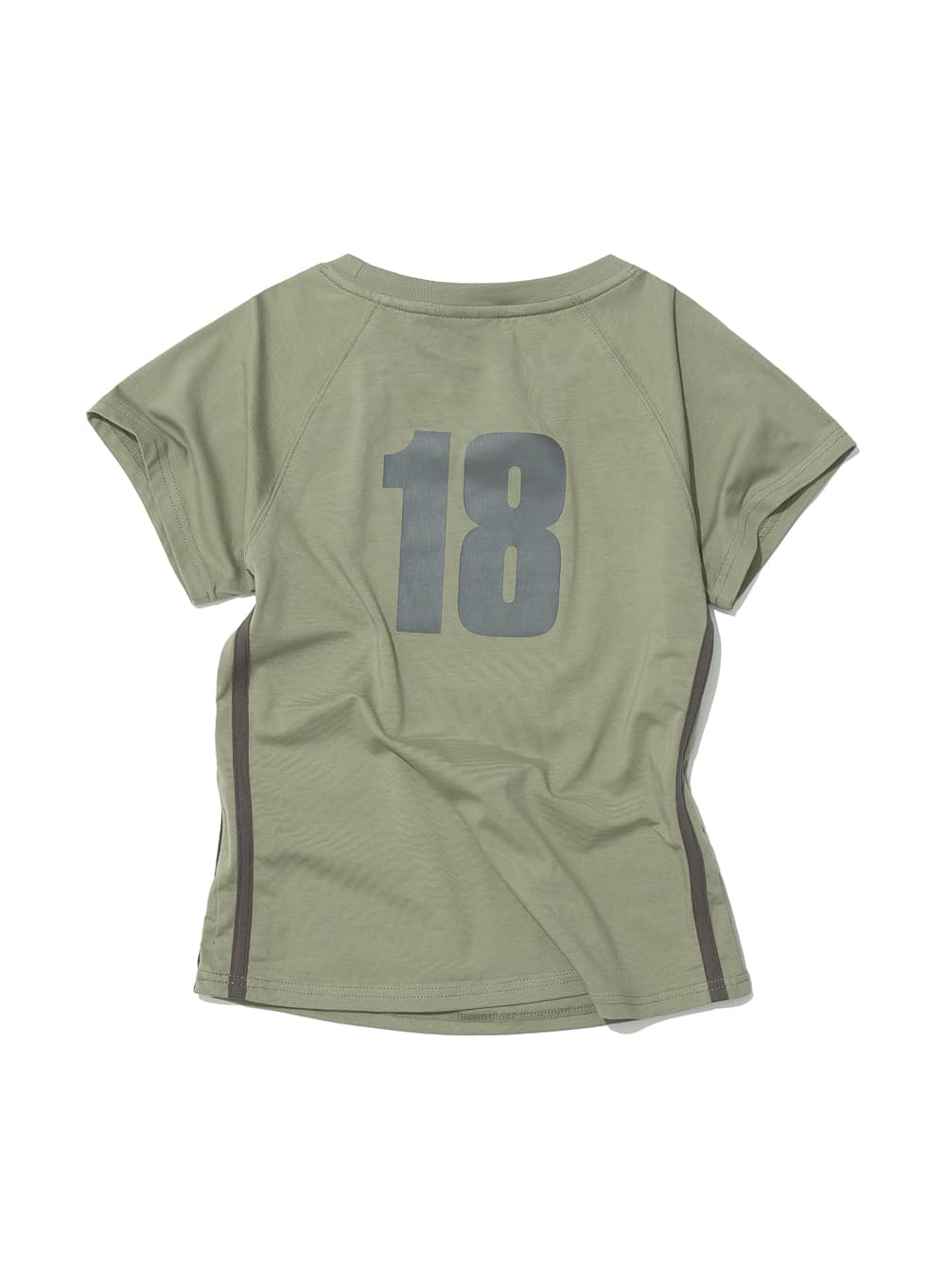 NUMBERING PRINTED TEE_LIGHT KHAKI