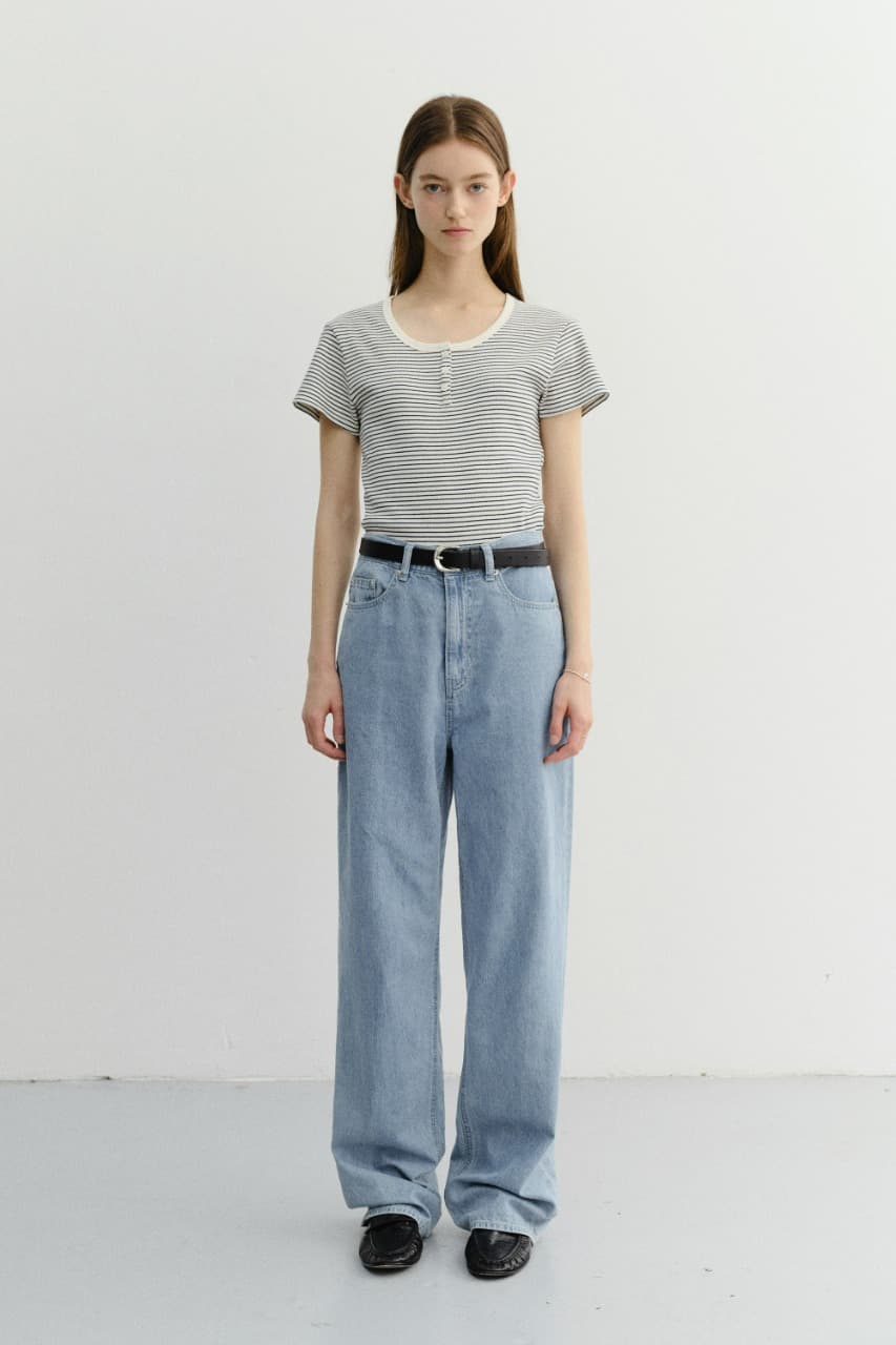 SUMMER STRAIGHT JEANS LIGHT BLUE_UDPA6B231B1