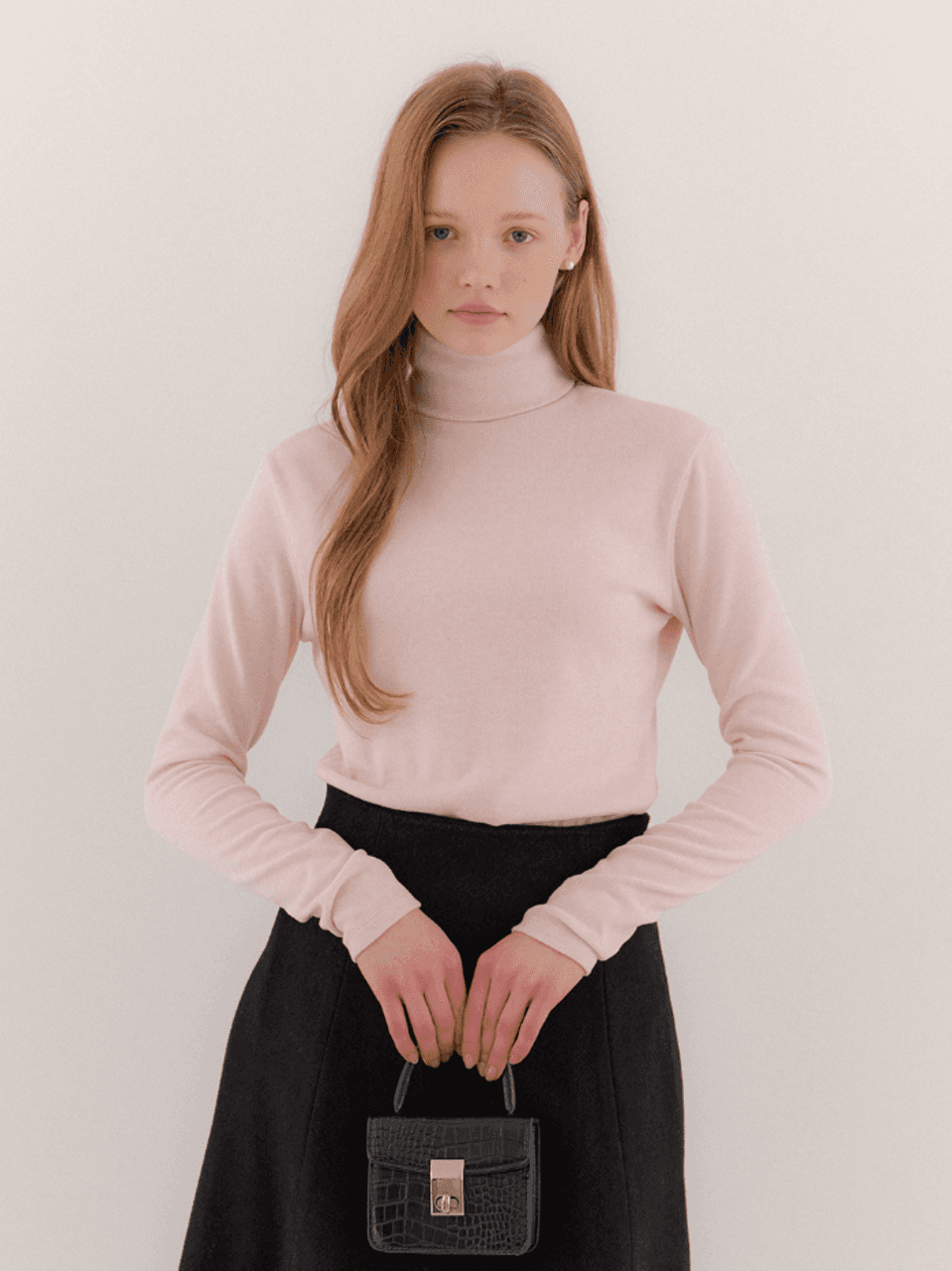 Roman Slim-fit Turtleneck / Pink(3color)