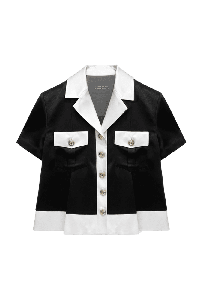 Contrast Luxe Jacket (Black)