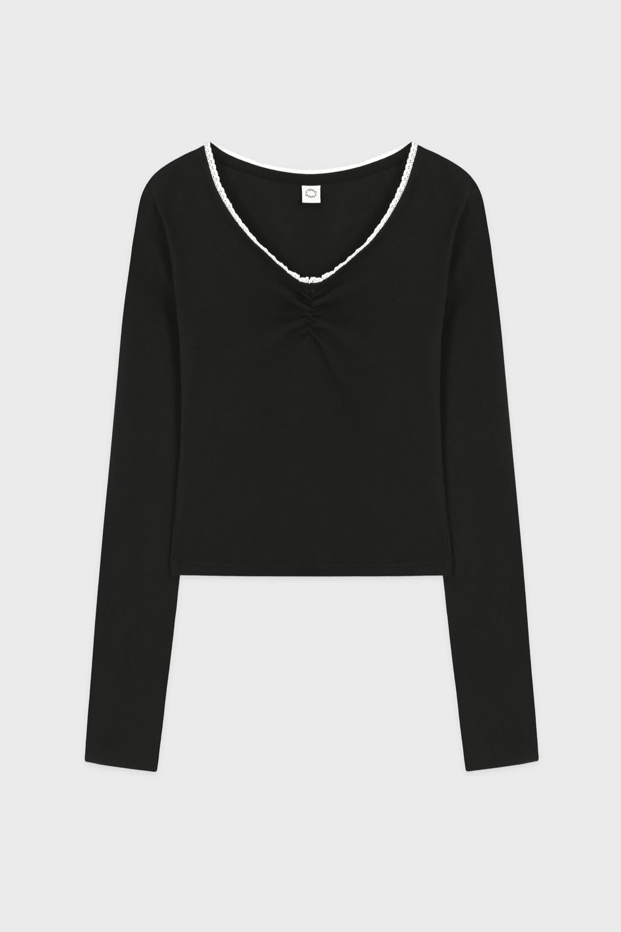 Neck Lace T-Shirt (Melange Black)