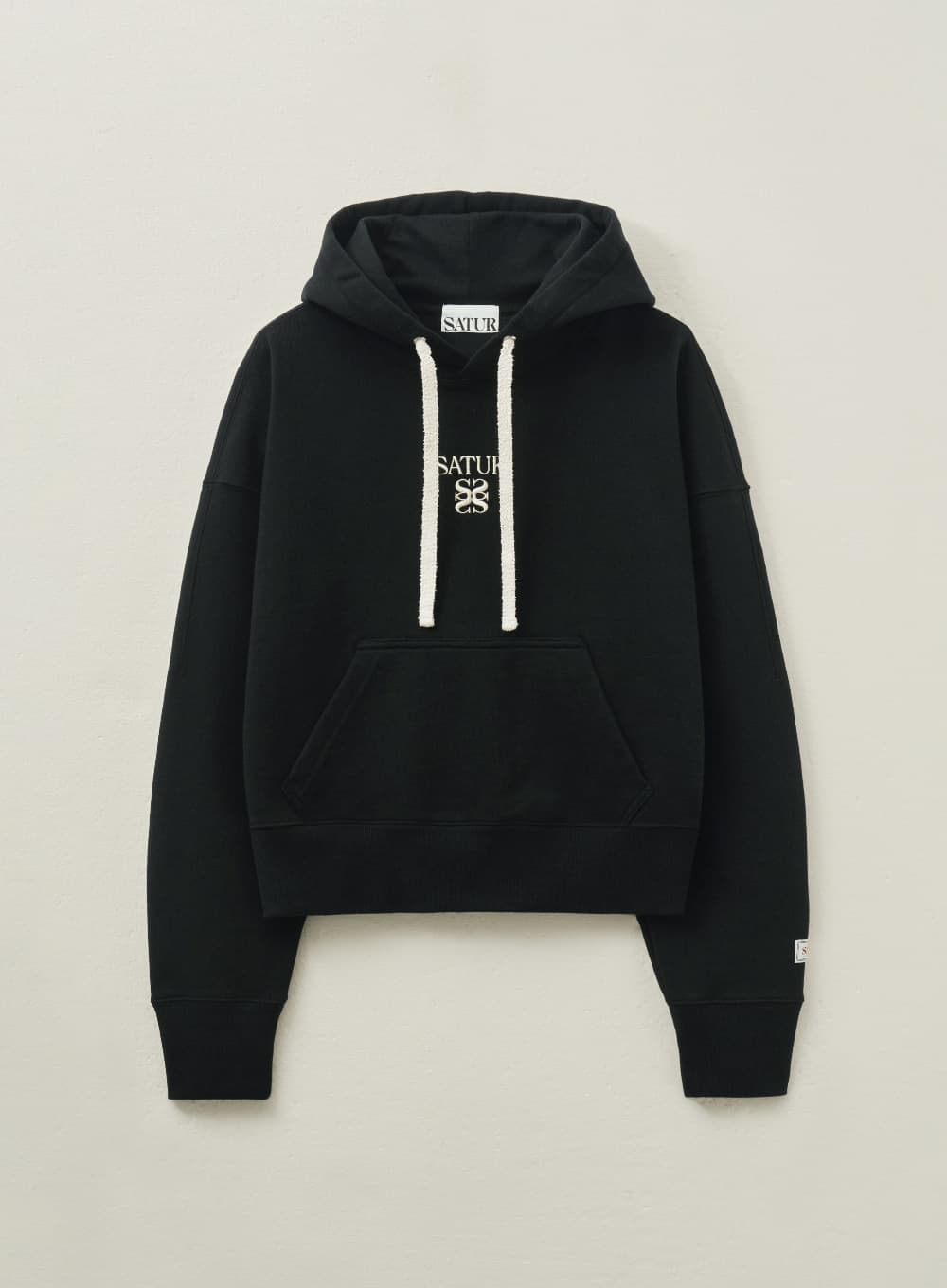 (W) Apero Pocket Crop Hoodie - Black