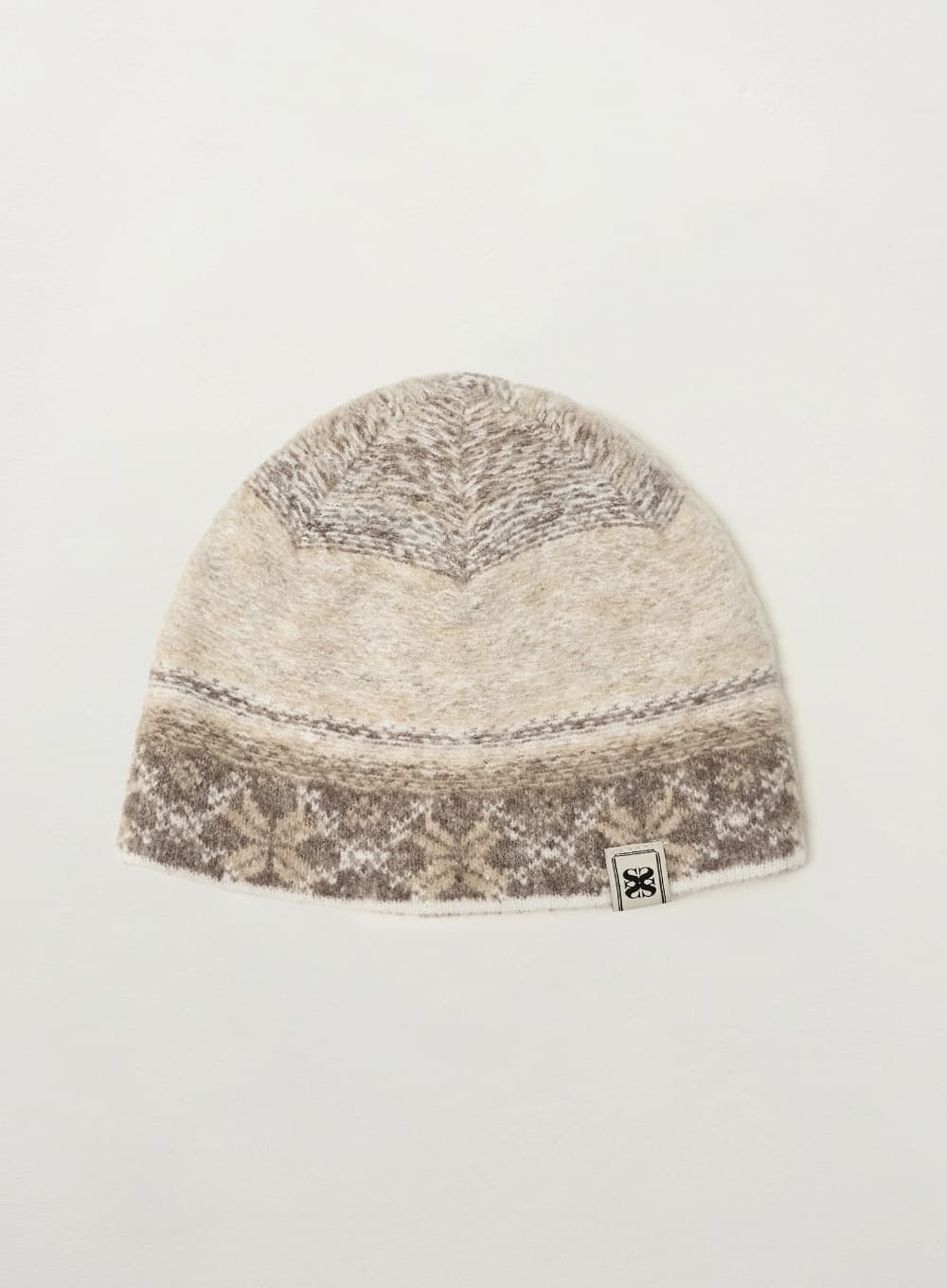 Nordic Knit Beanie - Melange Ivory