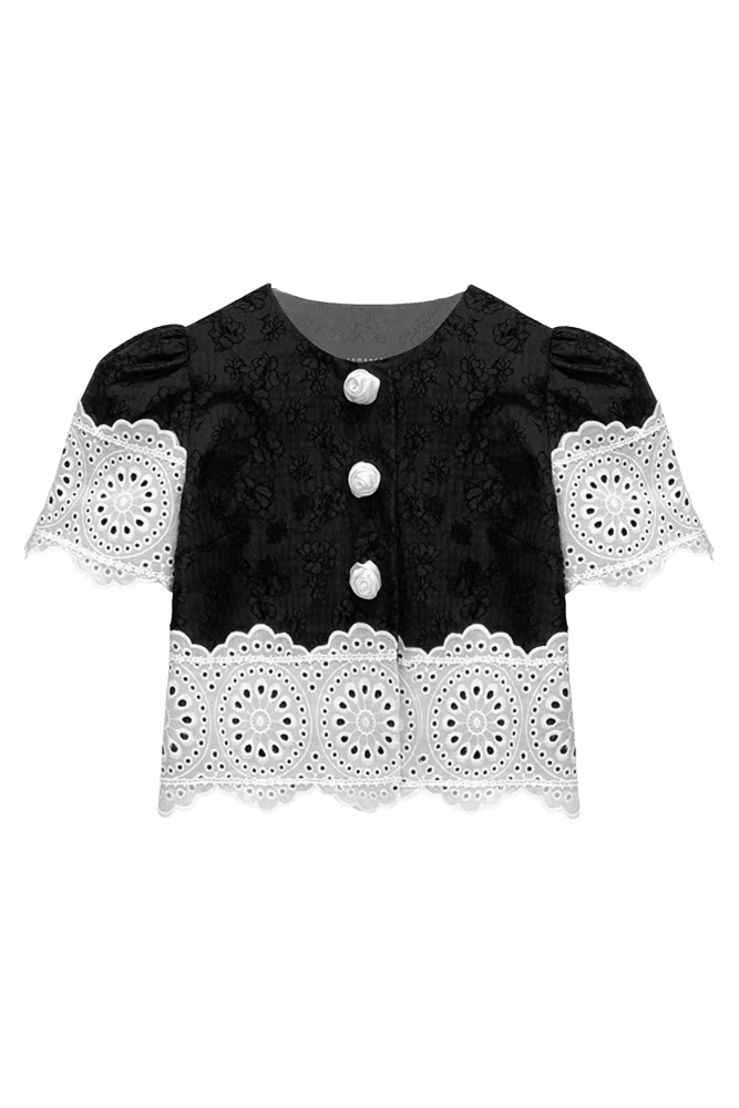 Flower Lace Jacket (Black)