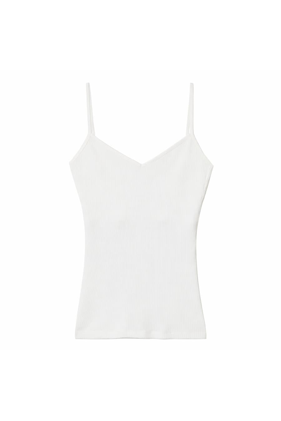 BASIC RIBBED TANK TOP [WHITE]