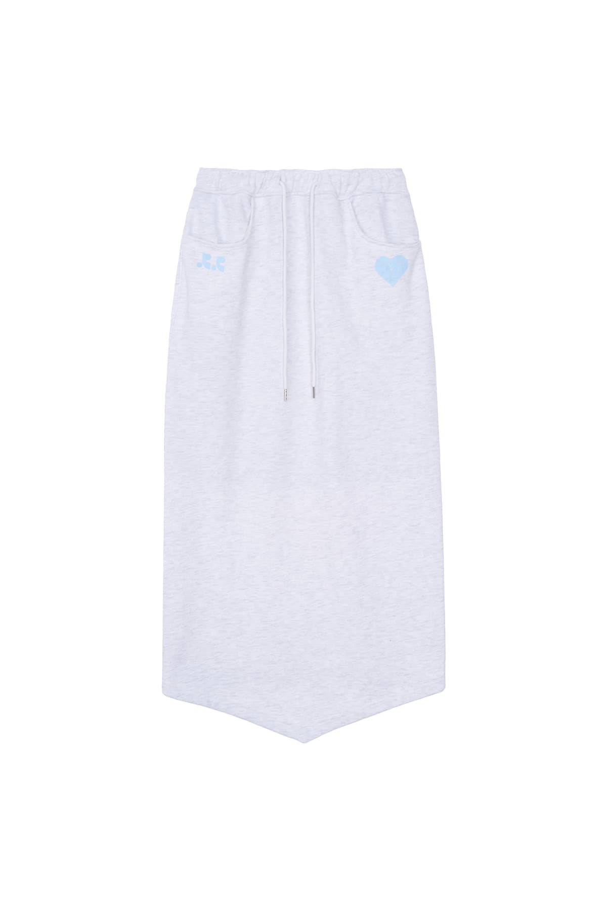 RR ARROW POINT LONG SKIRT - LIGHT GREY