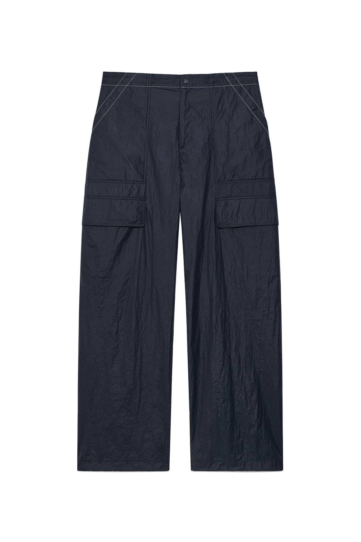 STITCH POINT NYLON PANTS FOR MEN IN NAVY