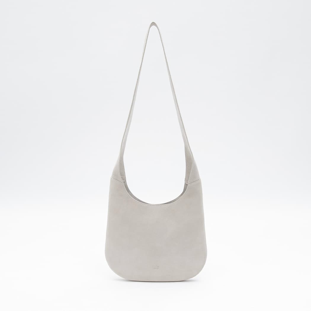 (B-2469)SUEDE ROUND DRAPE BAG