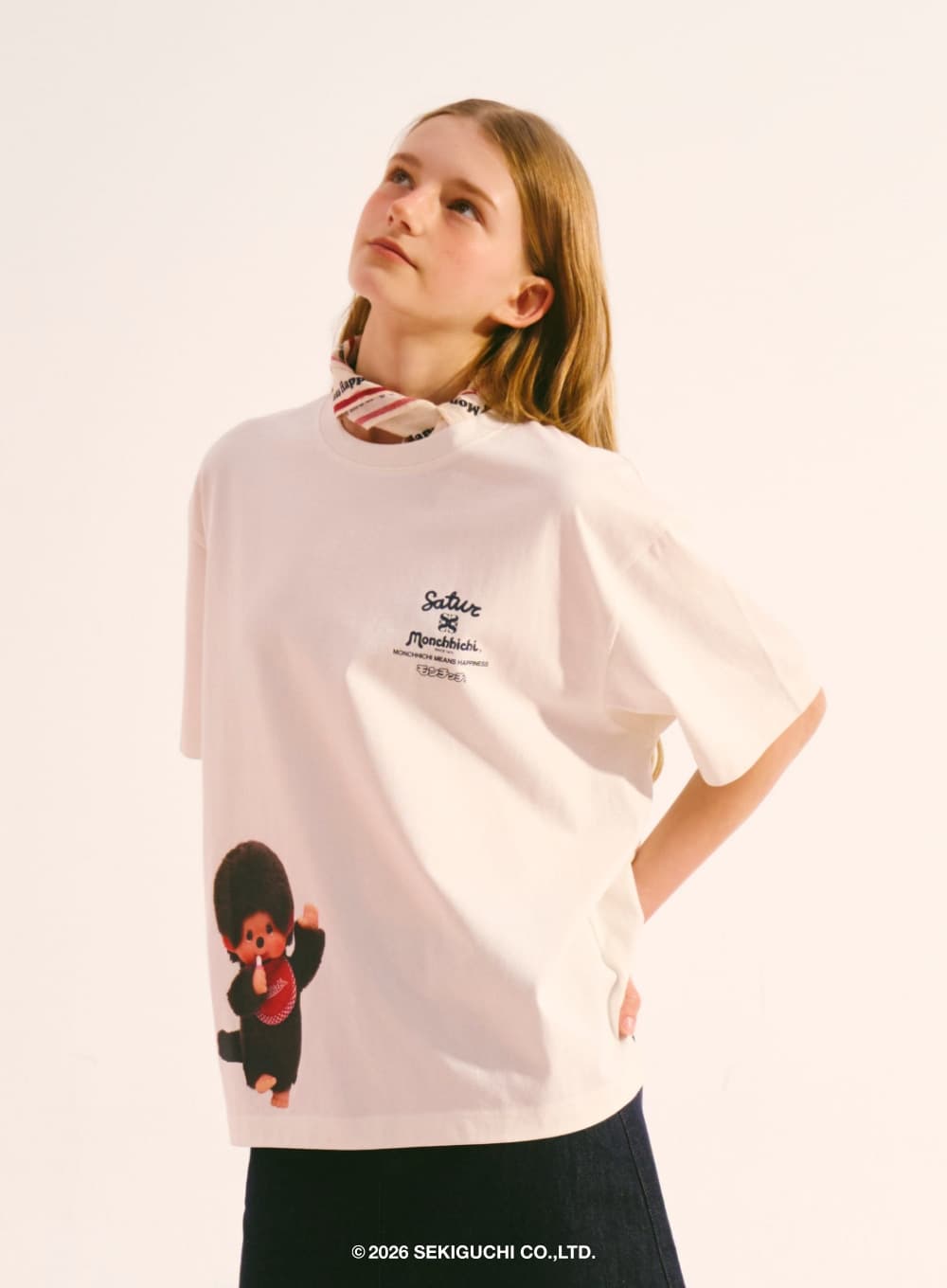 Satur X Monchhichi Happiness T-Shirt - White
