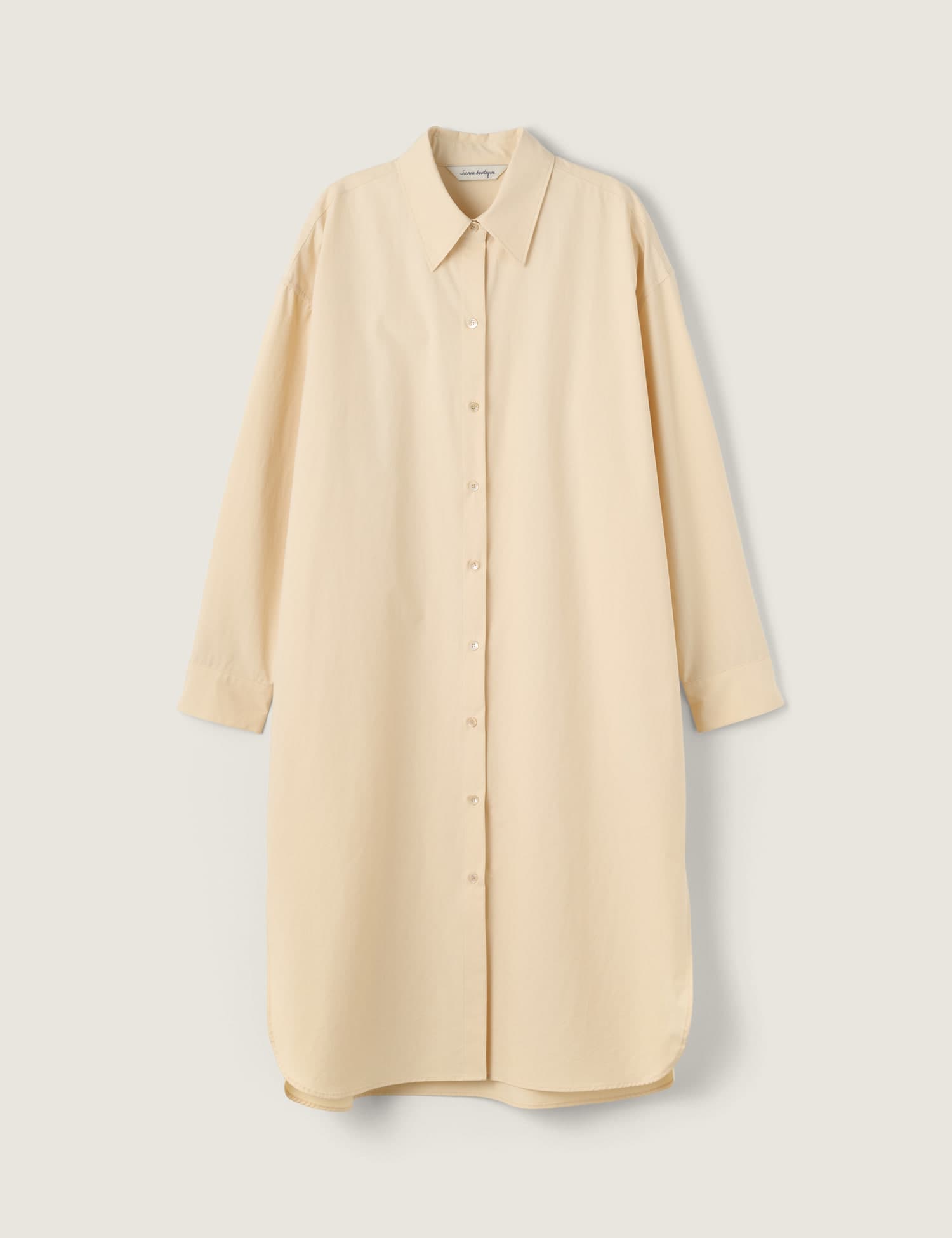 Amber Shirt Dress (Cream Beige)