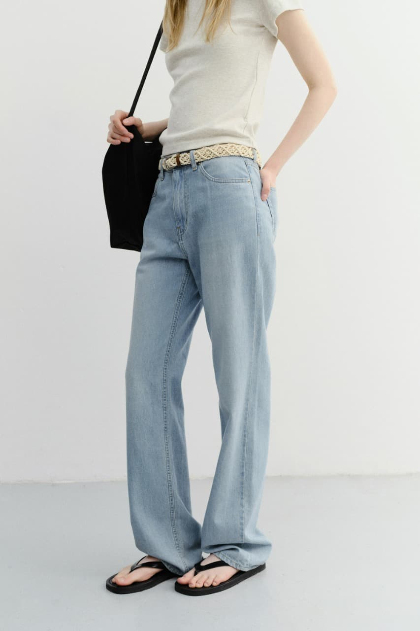 RELAXED SUMMER DENIM PANTS LIGHT BLUE_UDPA6B223B1