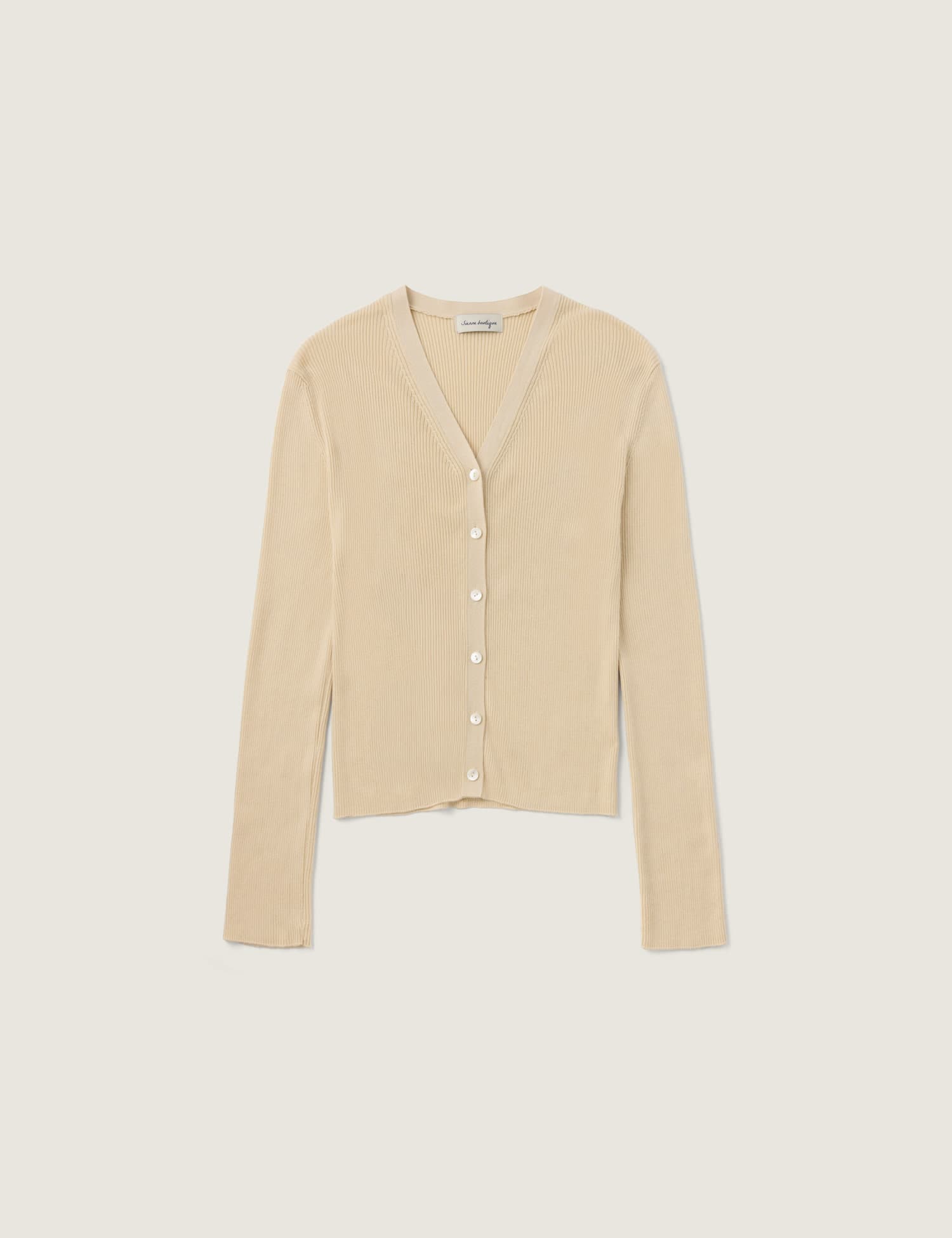 Jazz Silk Cardigan (Light Beige)