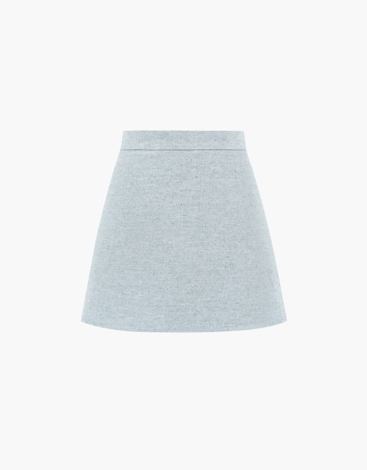classic tweed skirt - blue