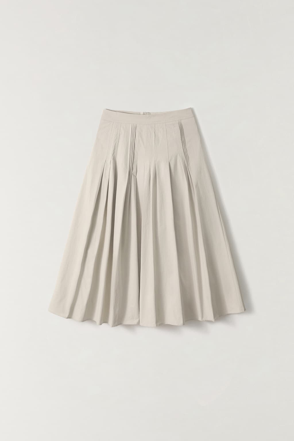핀턱 플리츠 스커트 LIGHT BEIGE