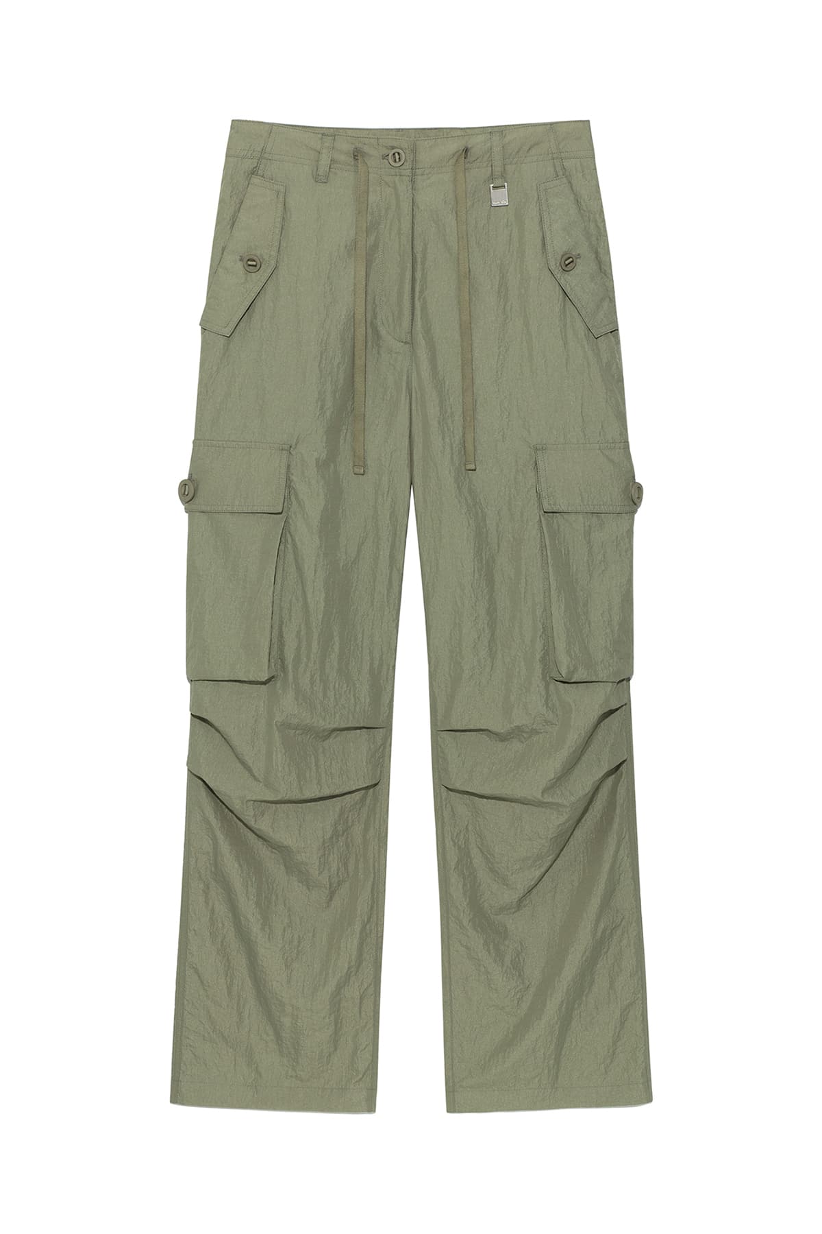 STRING NYLON CARGO PANTS IN KHAKI