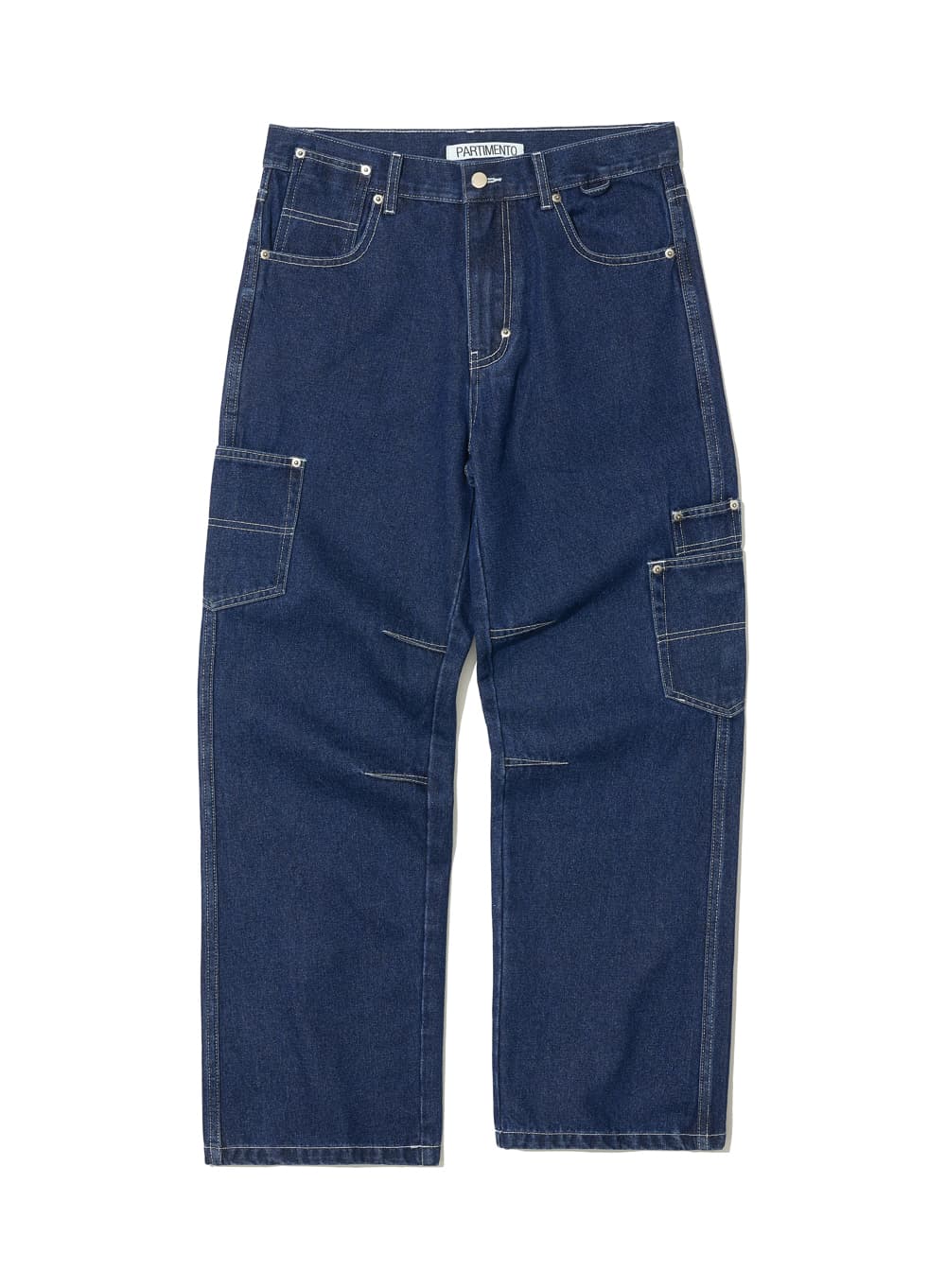UNBALANCE POCKET WORK JEANS_DARK BLUE