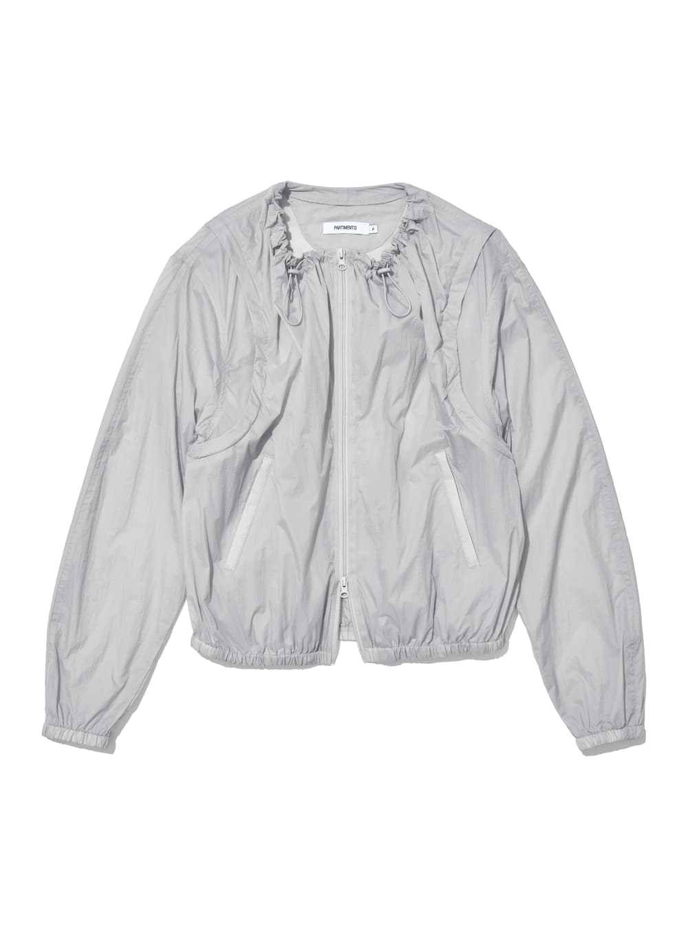 2WAY LIGHTWEIGHT SHIRRING JACKET_LIGHT GREY