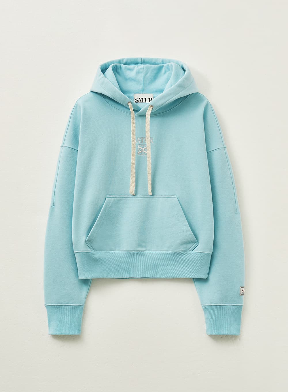 (W) Apero Pocket Crop Hoodie - Blue