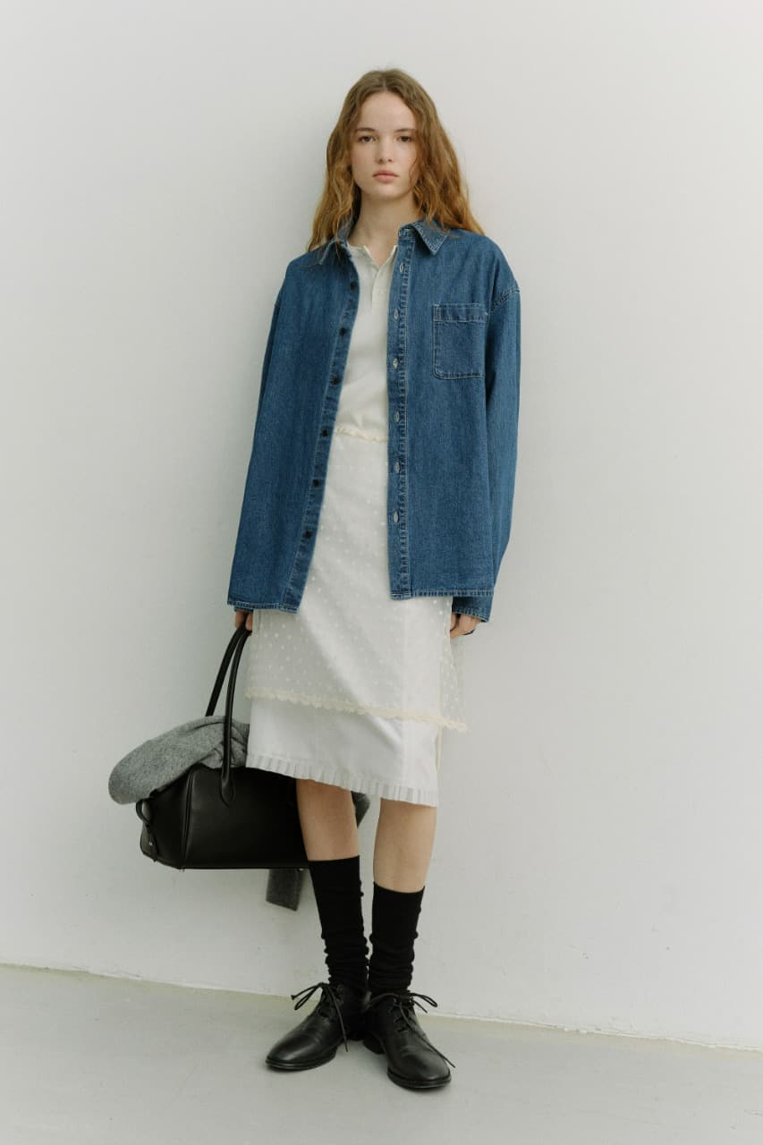 UNISEX OVERSIZED DENIM SHIRT CLASSIC BLUE_UDSH6A102B2