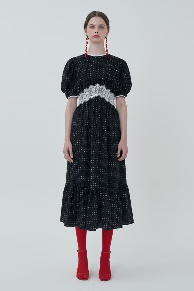 Vintage Lace Charm Dress (2colors)