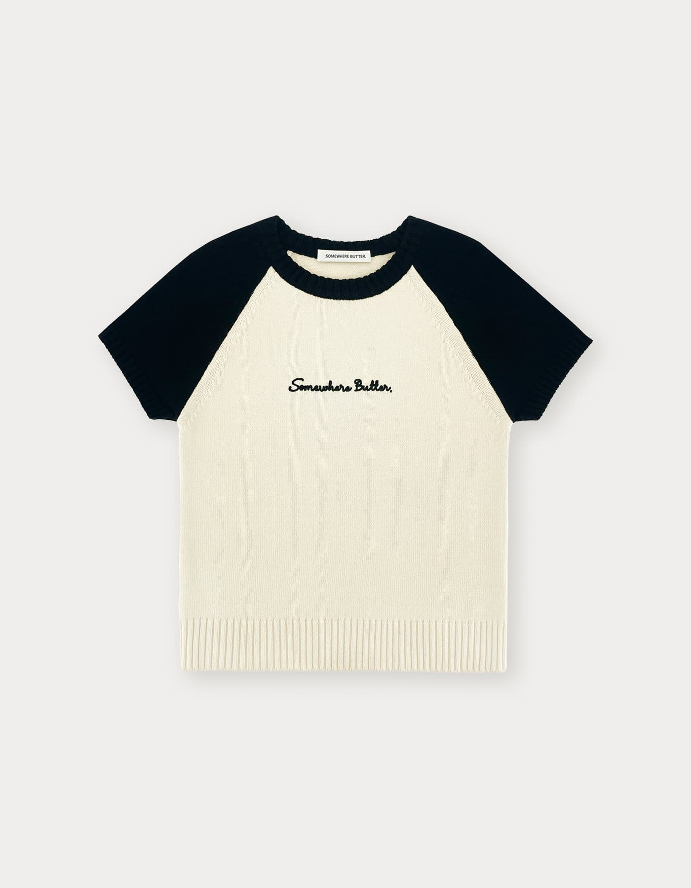 Casual Mini Letter Knit - Black