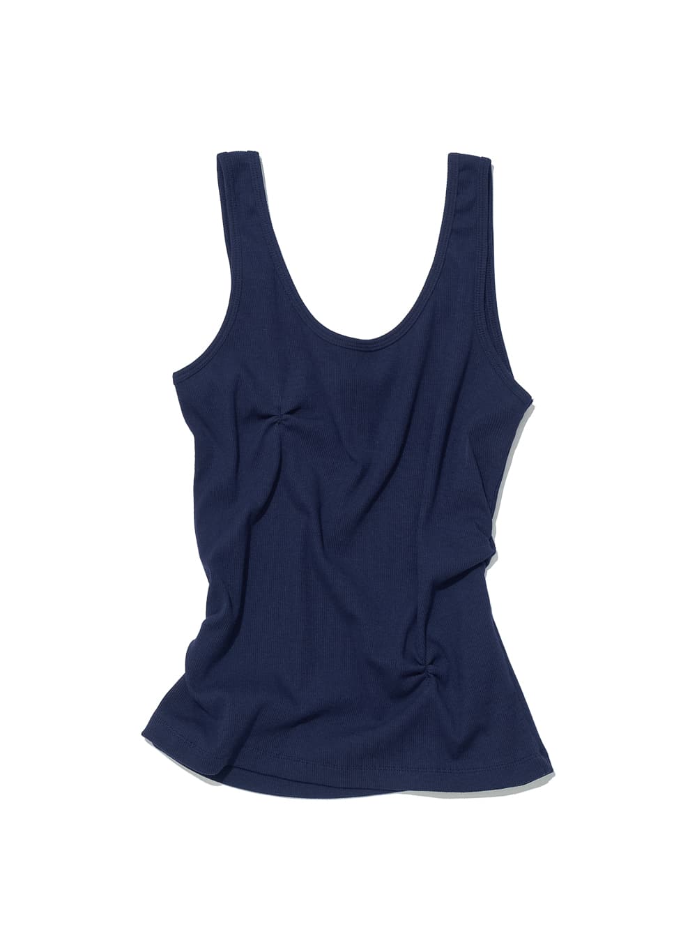 RUCHED SLEEVELESS_NAVY