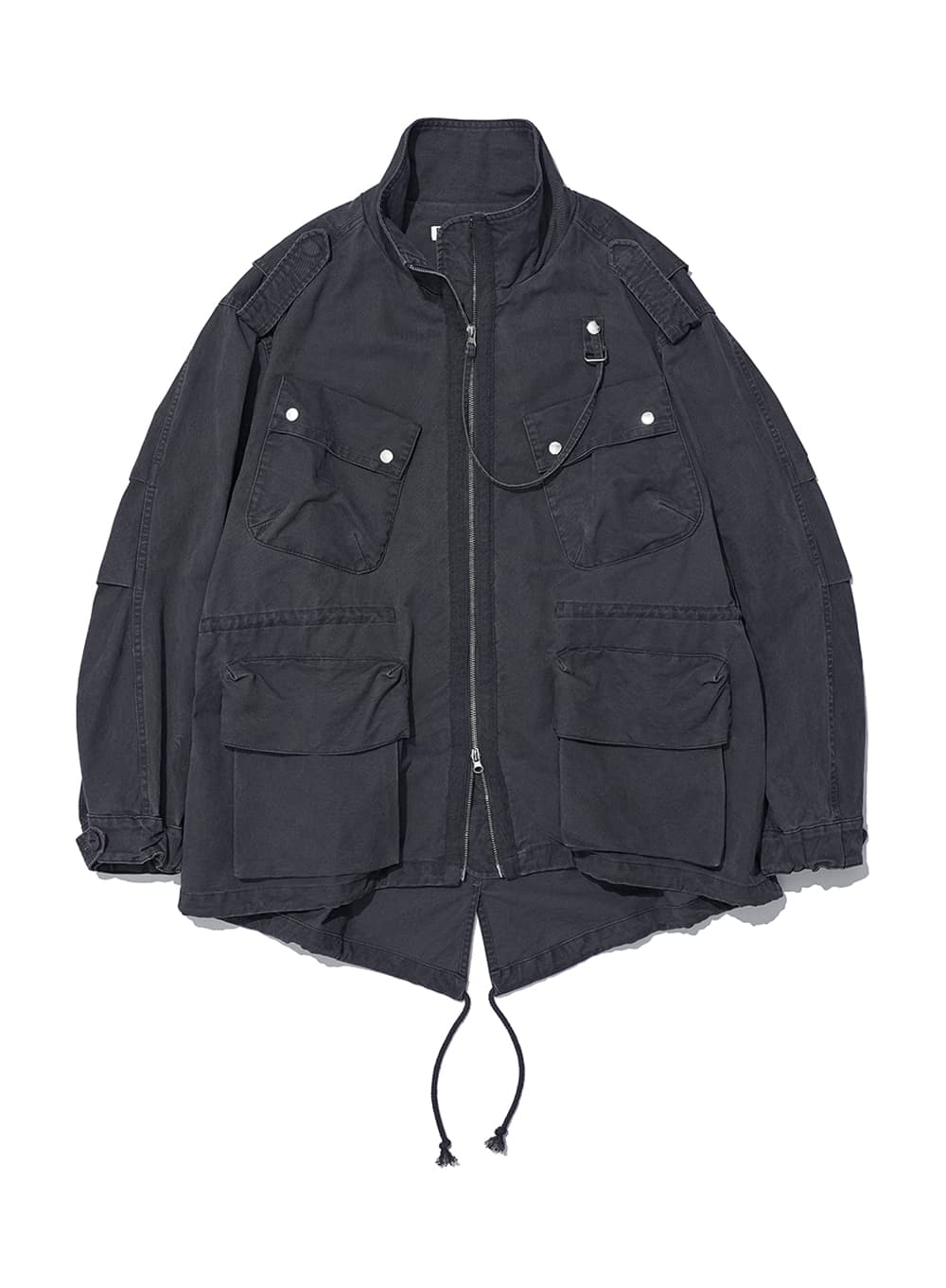 2 IN 1 WASHED M65 FIELD JACKET_CHARCOAL