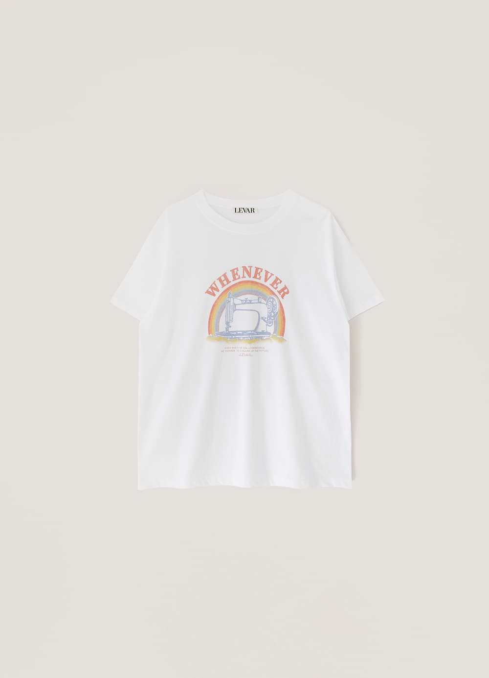 Fuzzy Rainbow T-Shirt - Off White