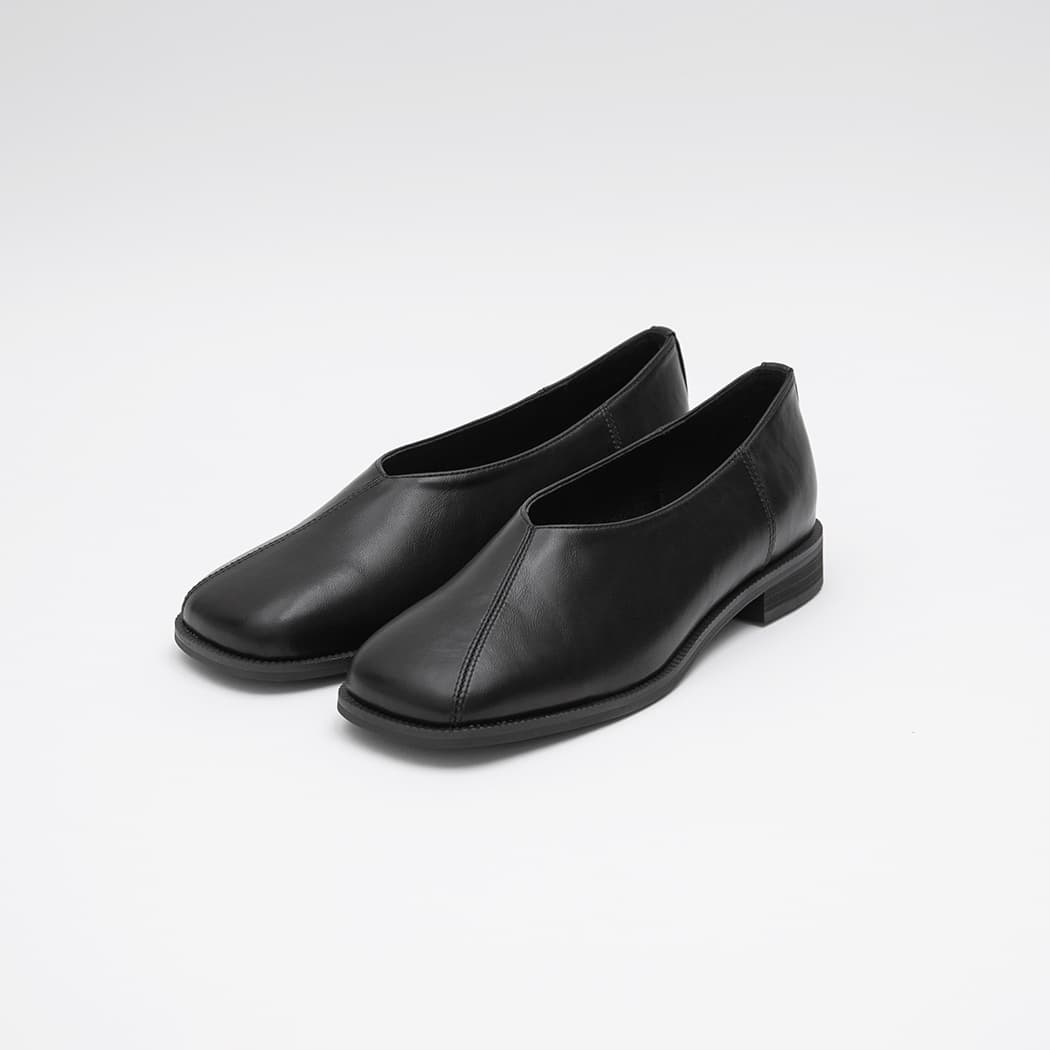 (SH-3464)STITCH SQUARE TOE LOAFER