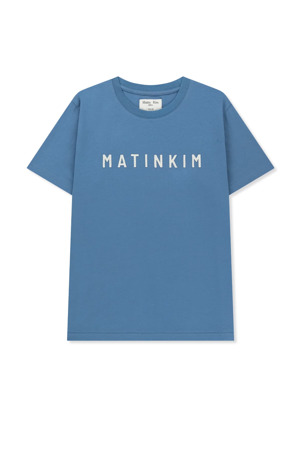 APPLIQUE FELT LOGO TOP IN BLUE