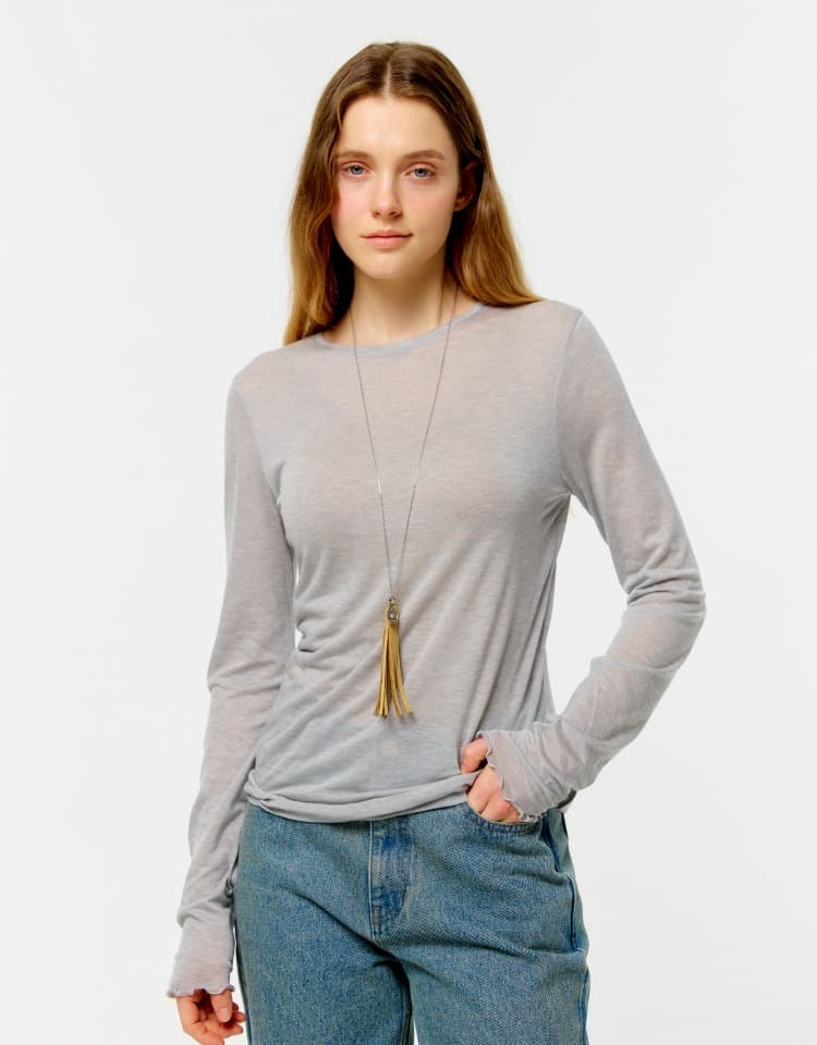 layered t-shirt - grey